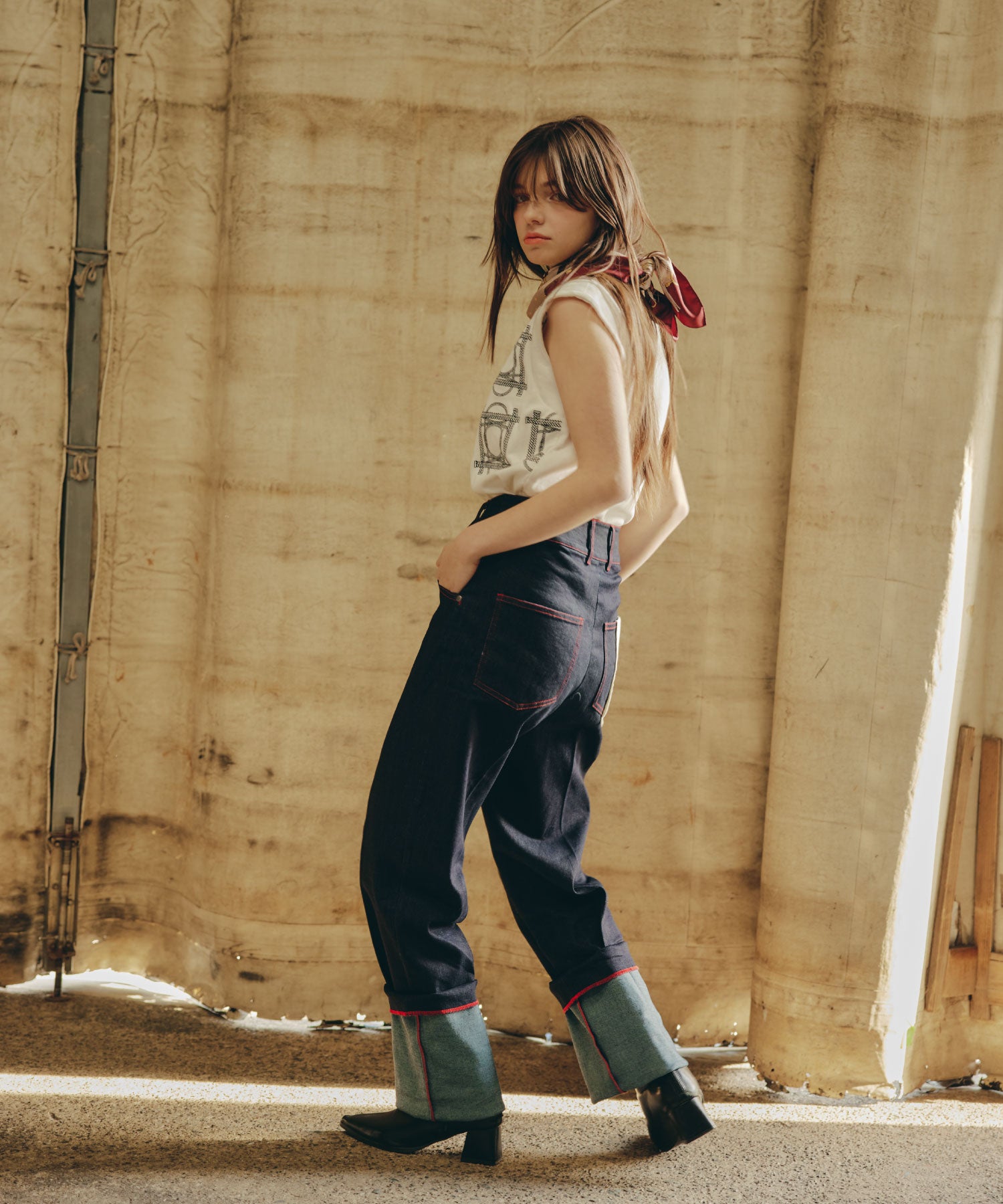 Cuffed Edge Denim/カフド エッジ デニム