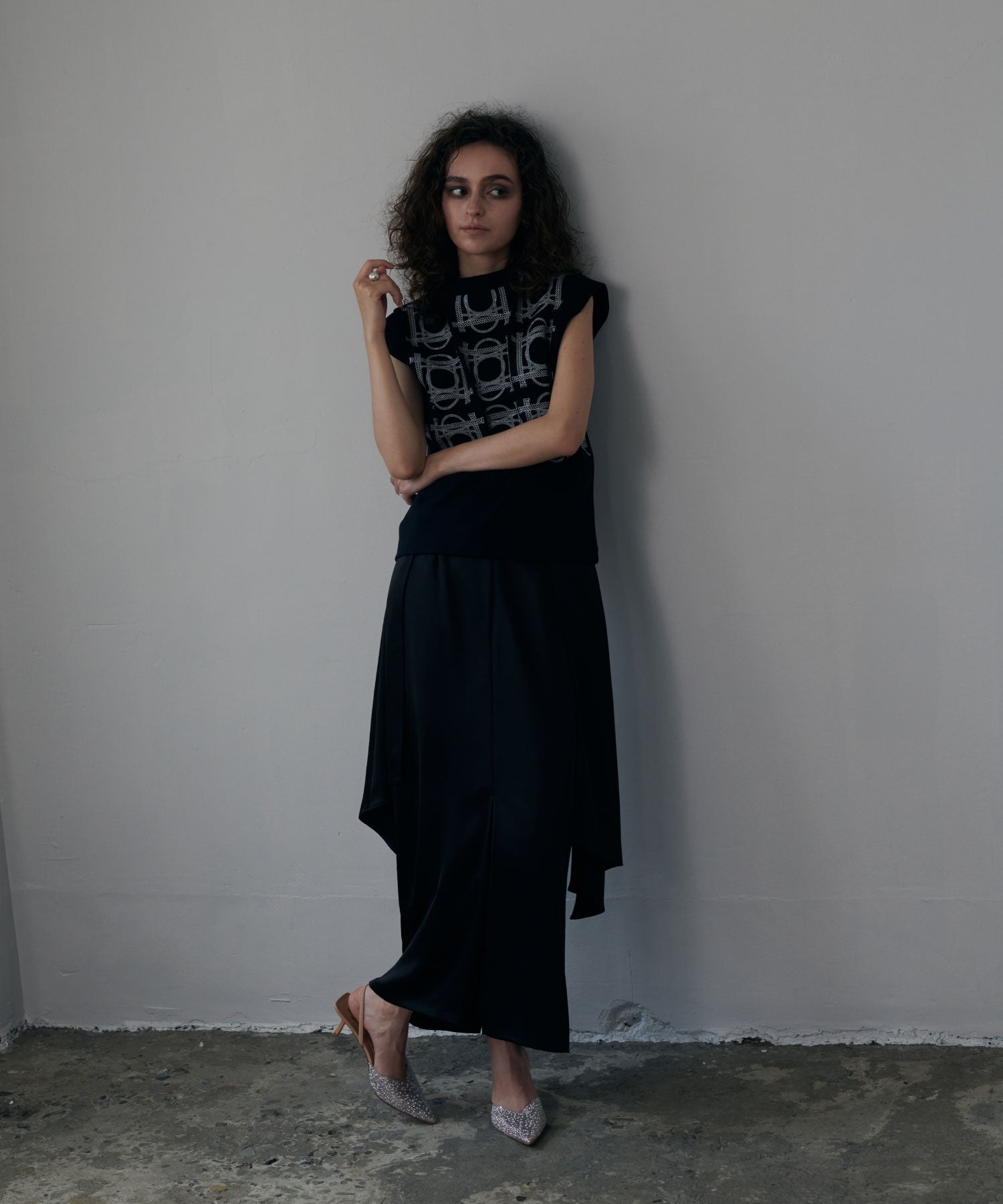 サテンドレープセットアップ