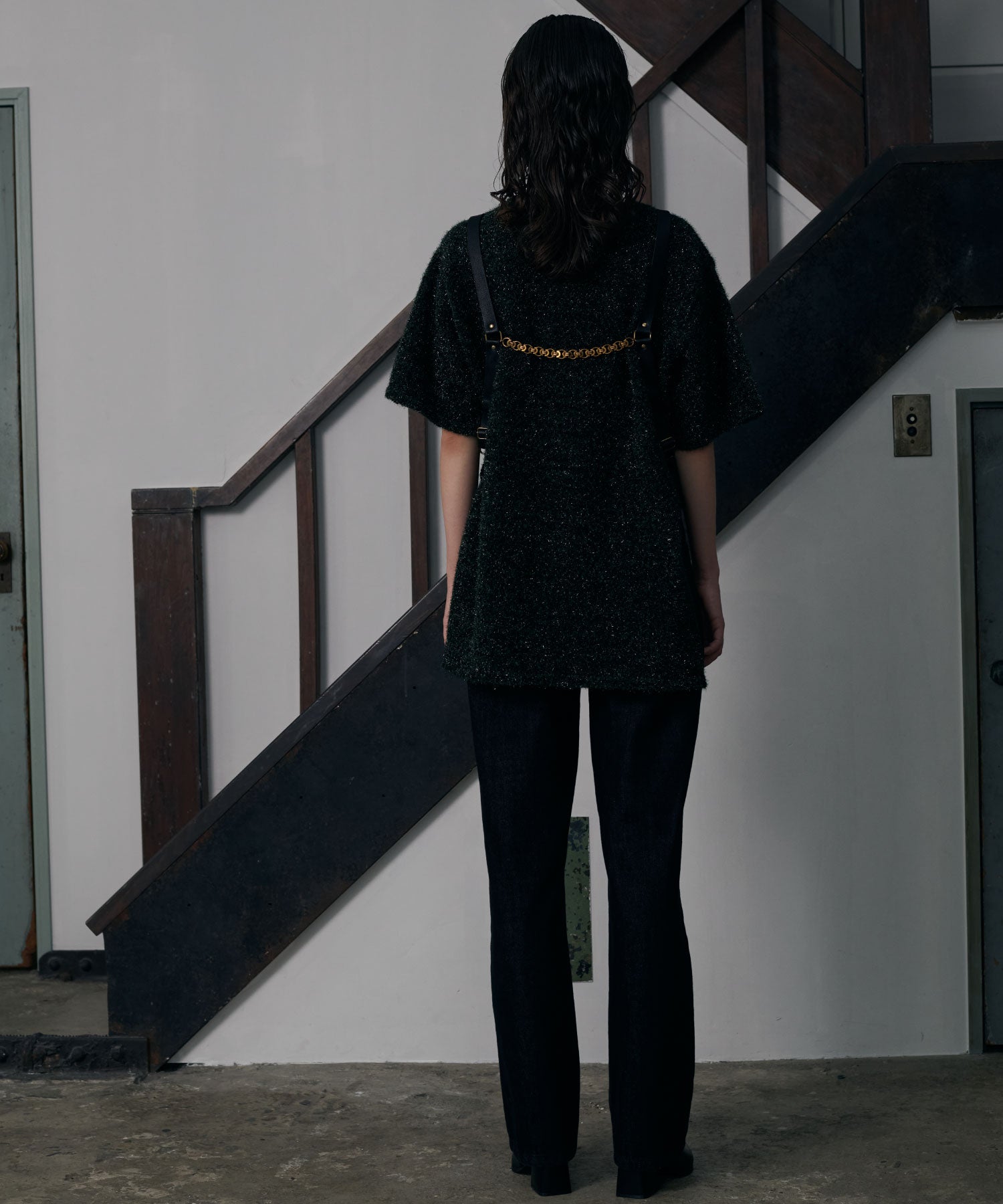 サスペンダーテーパードデニム/Suspenders Denim