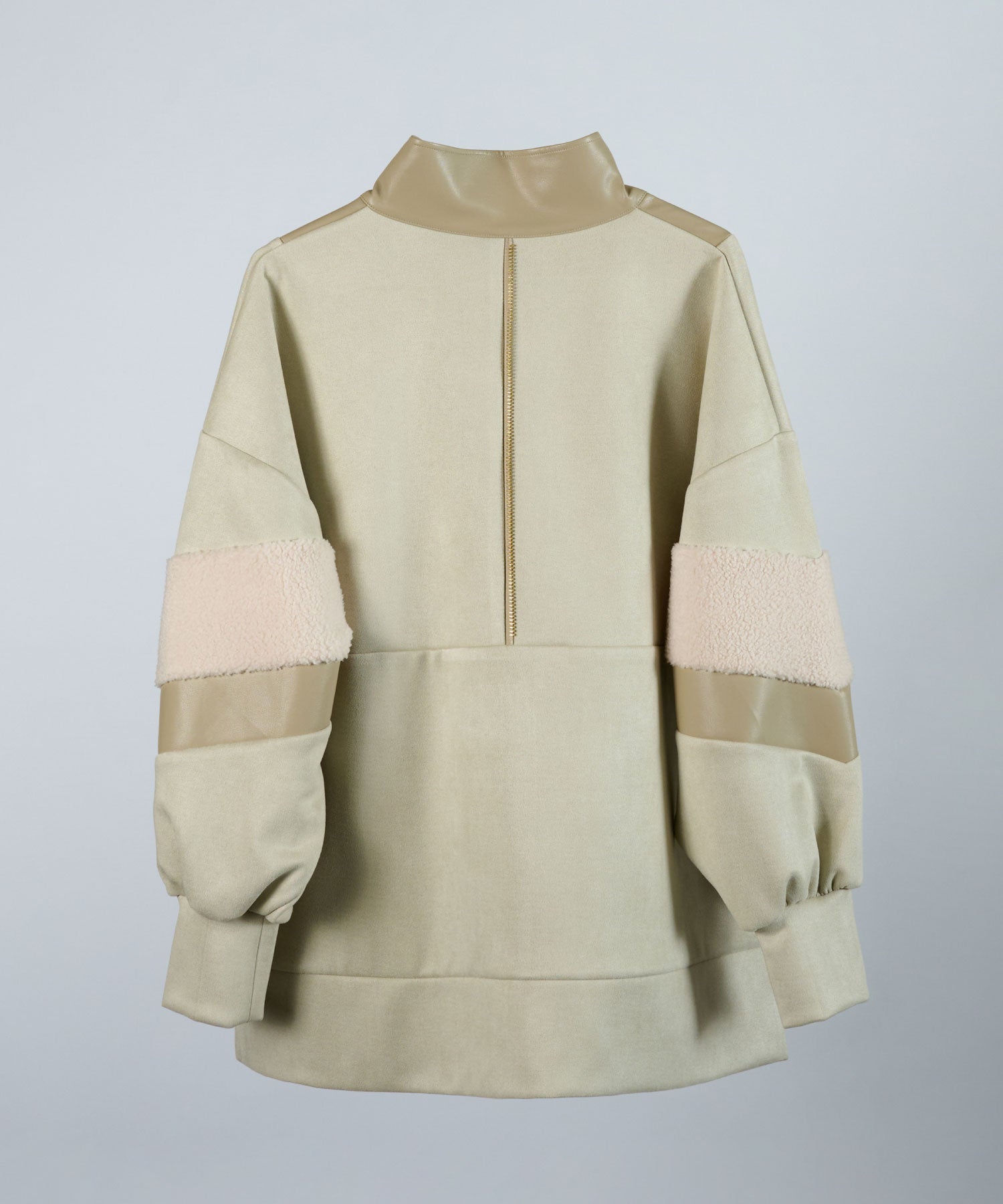 異素材切替ジッププルオーバー(セットアップ対応)