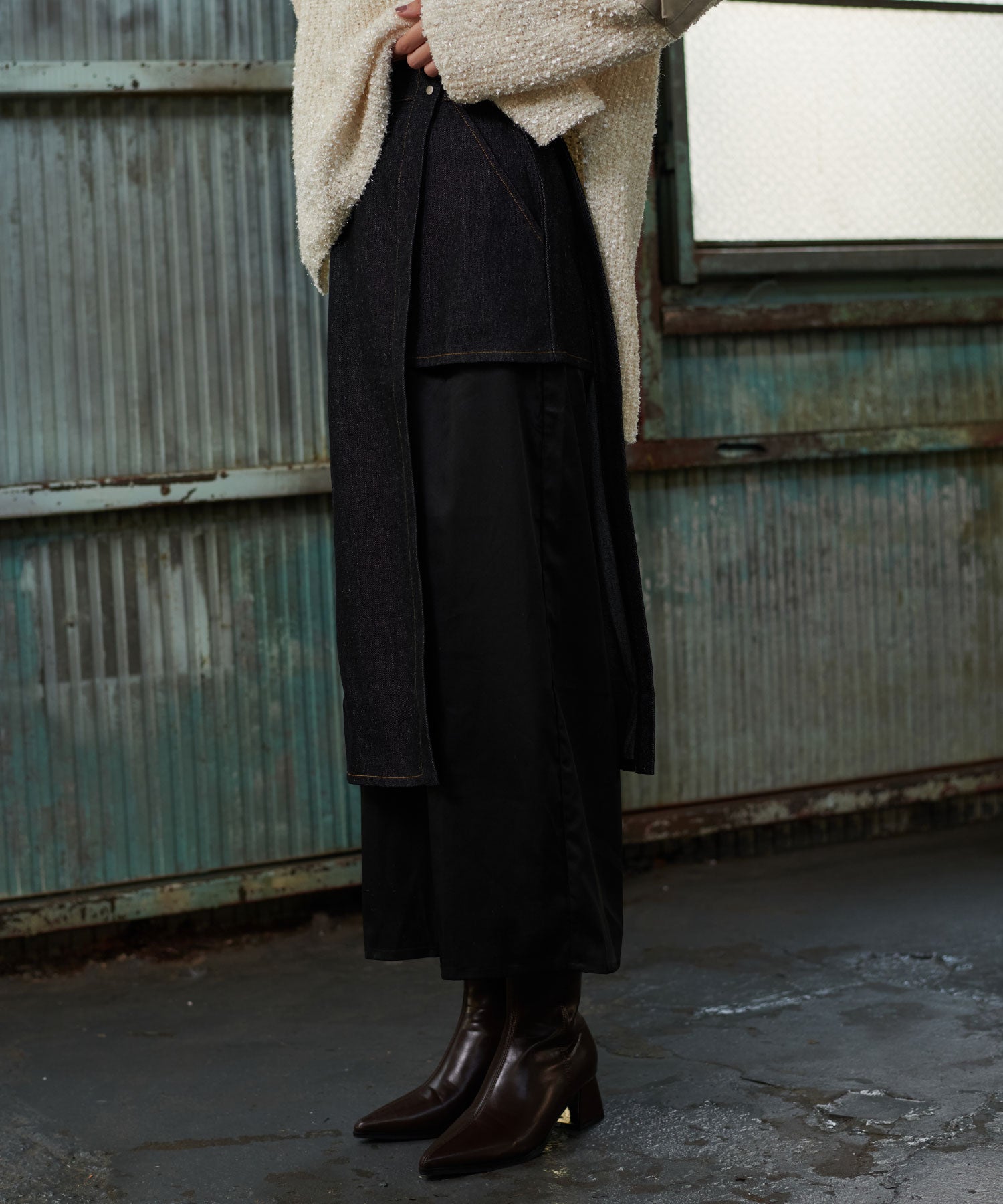 Denim Layered Skirt【Selected by &g'aime】