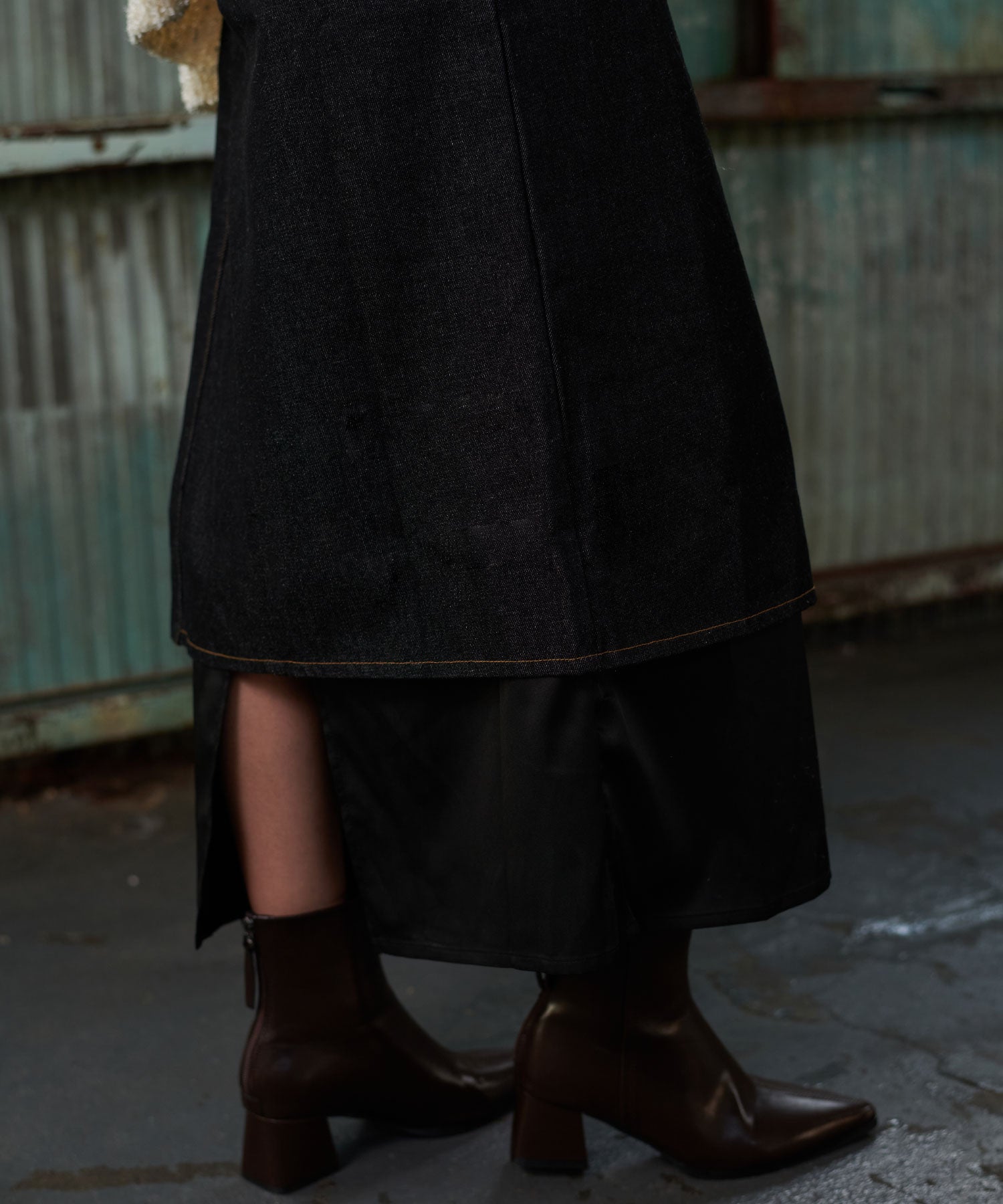 Denim Layered Skirt【Selected by &g'aime】
