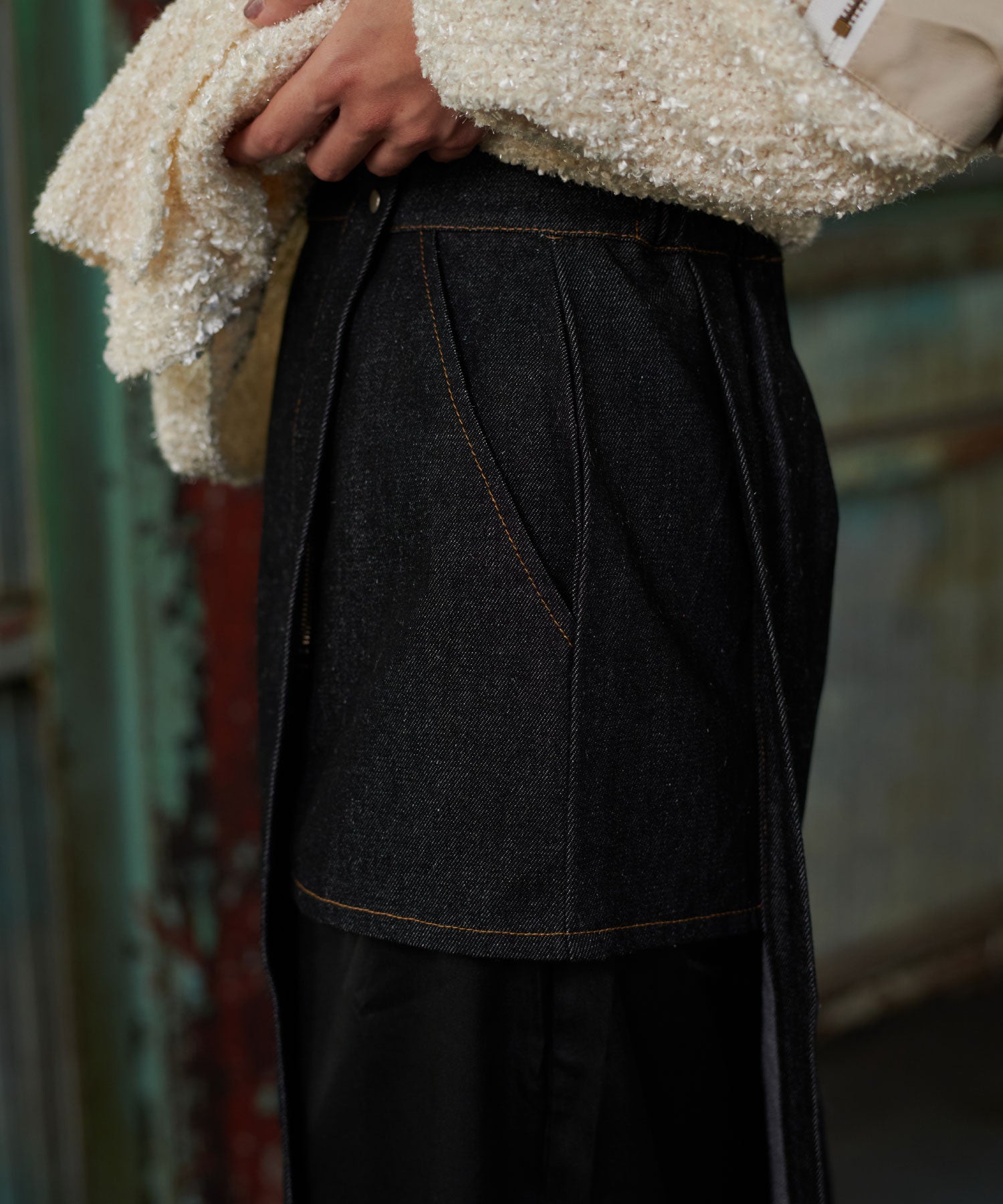 Denim Layered Skirt【Selected by &g'aime】