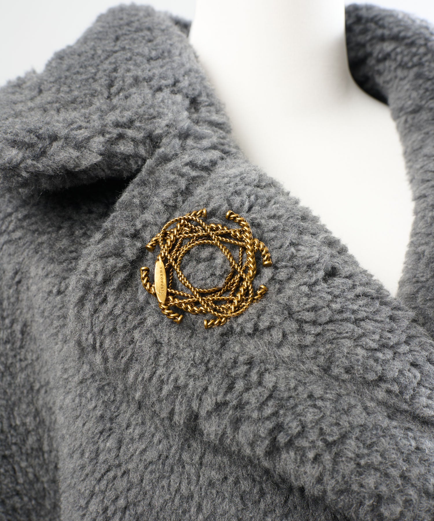 ウールアルパカ ベルスリーブショートコート/Teddy Bell Sleeve ShortCoat