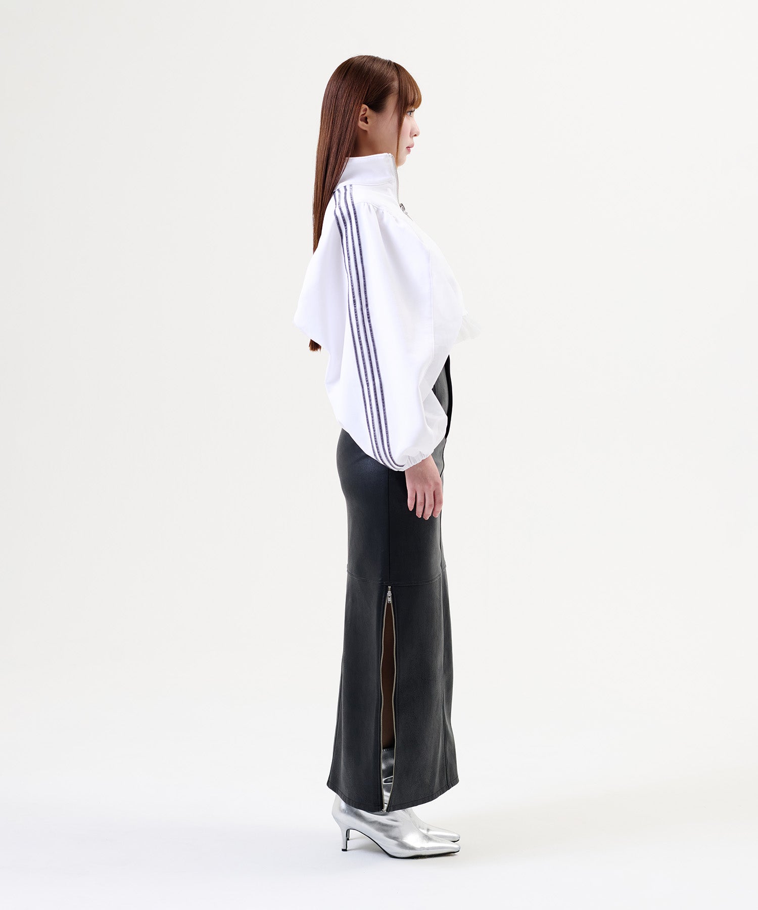 Side Line Sheer Cropped Blouson/サイドラインシアークロップド ブルゾン