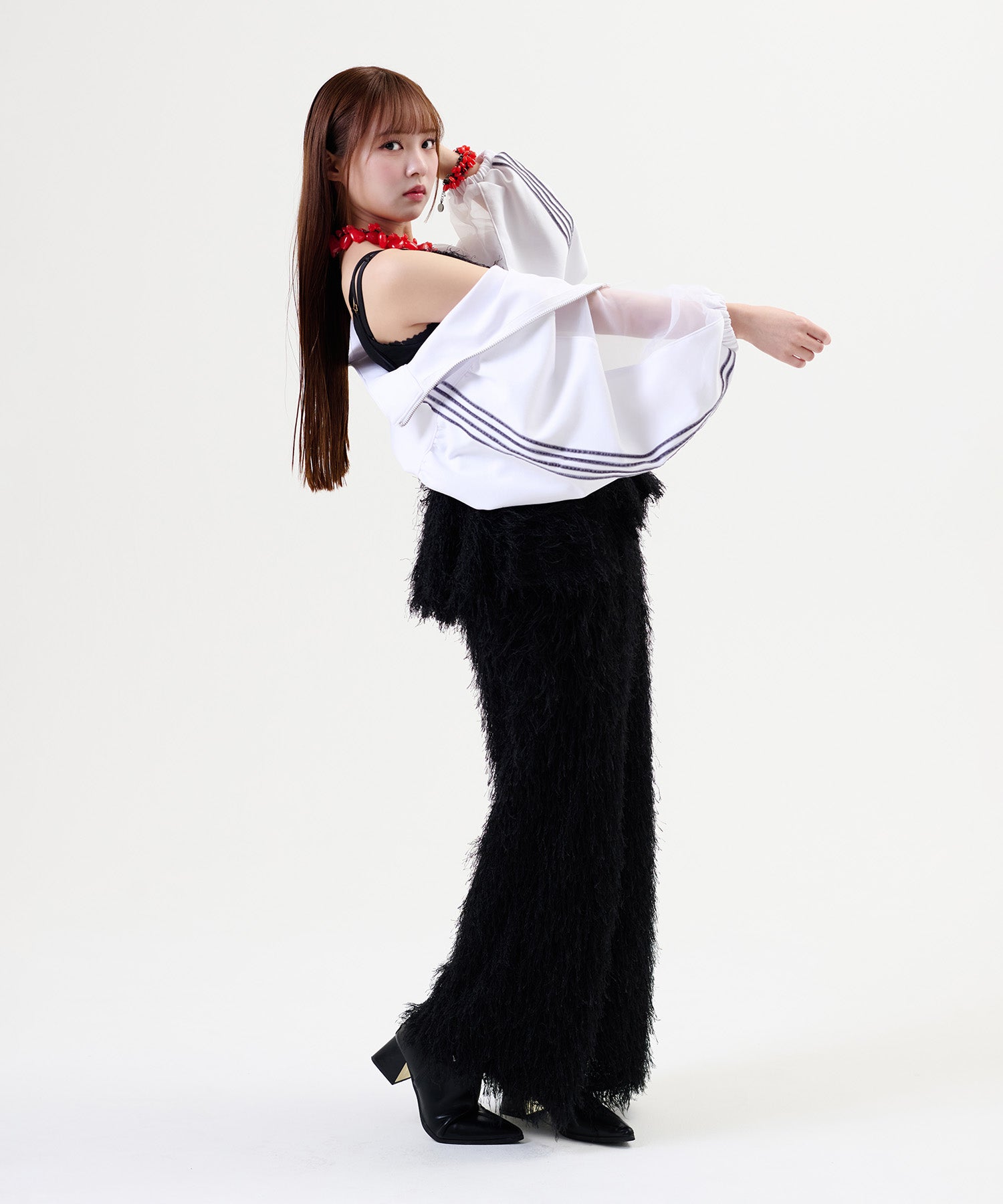 Side Line Sheer Cropped Blouson/サイドラインシアークロップド ブルゾン