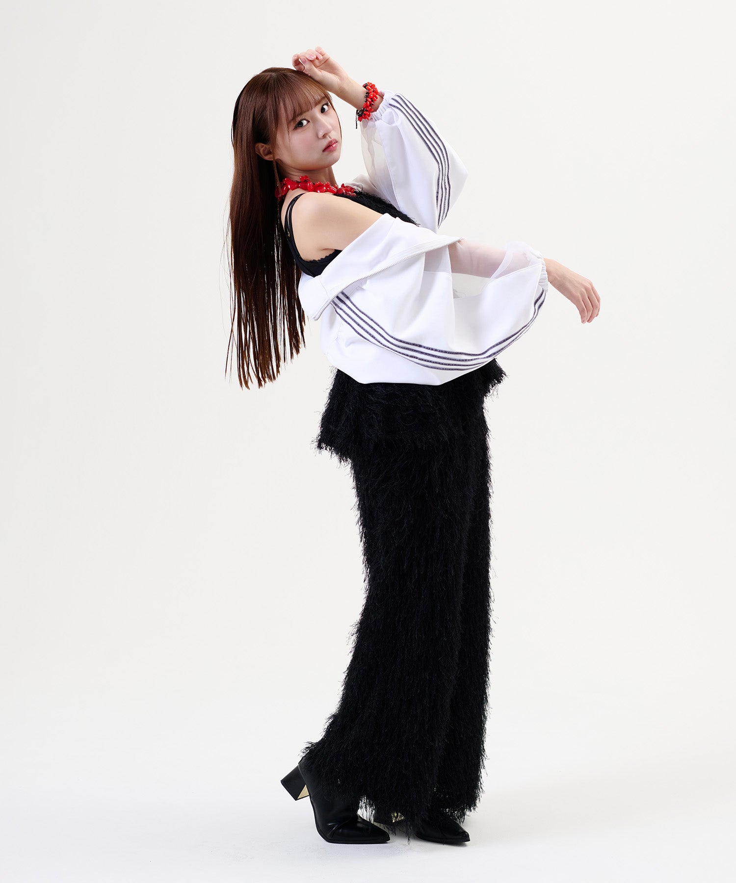 Side Line Sheer Cropped Blouson/サイドラインシアークロップド ブルゾン