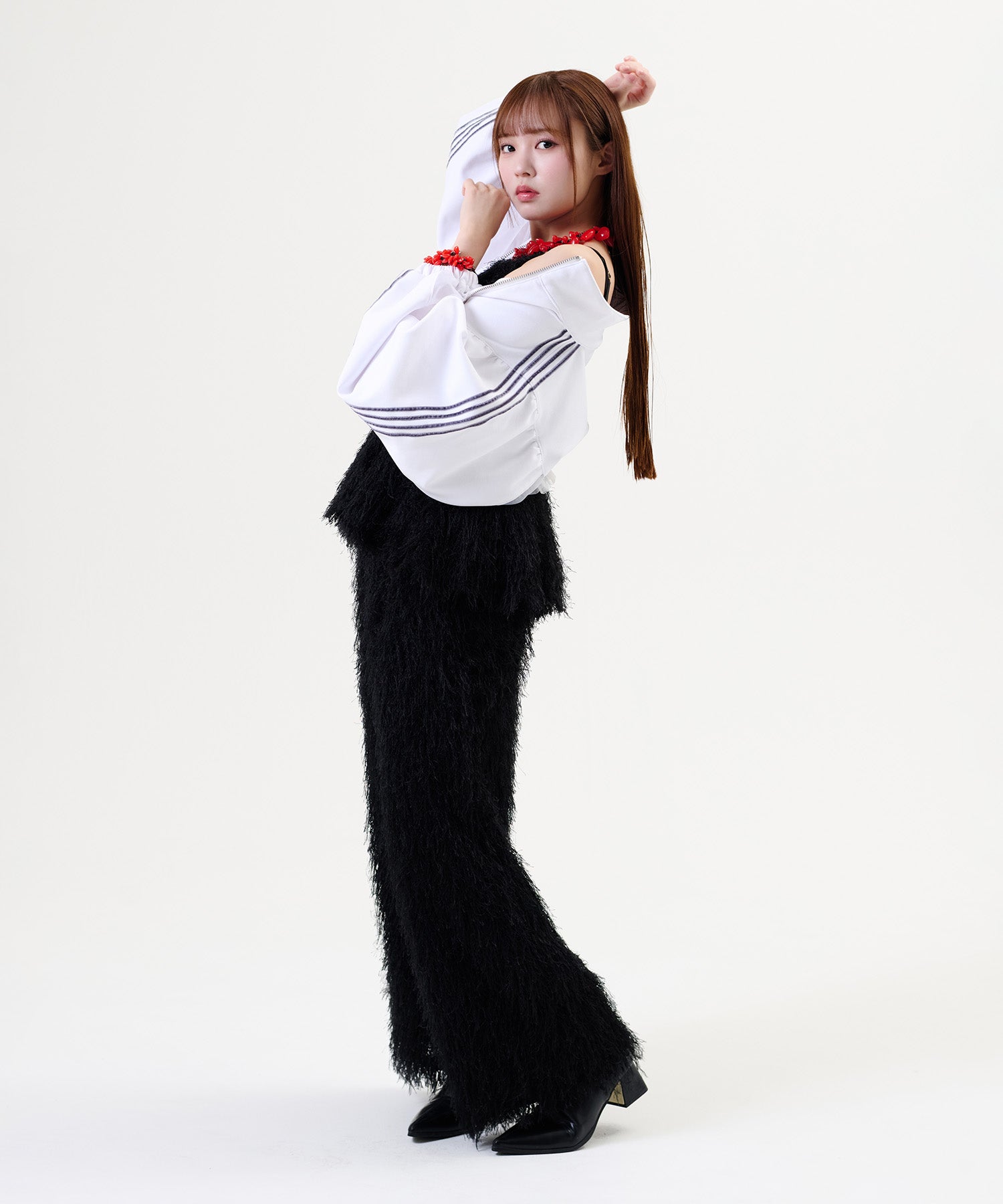 Side Line Sheer Cropped Blouson/サイドラインシアークロップド ブルゾン