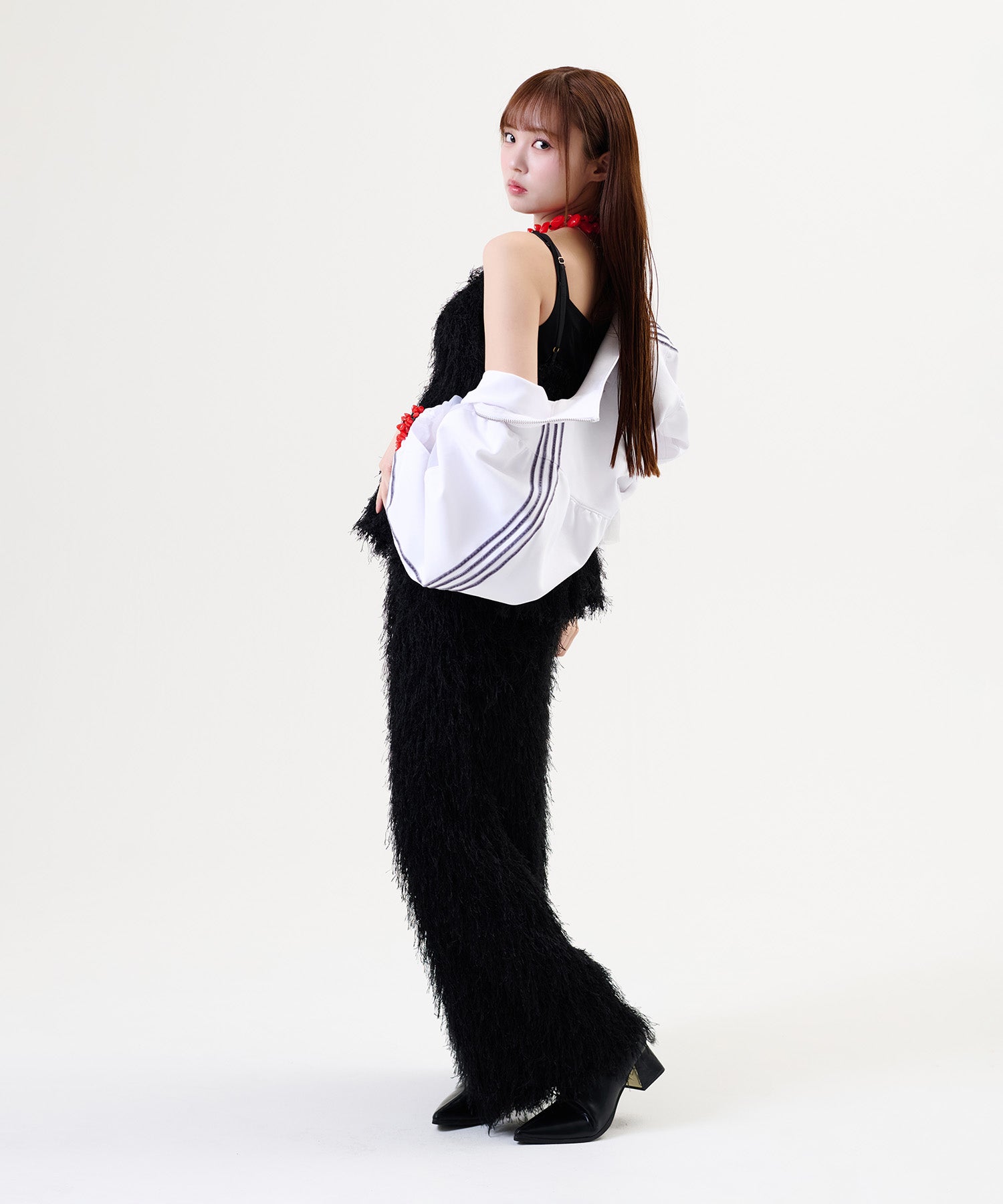 Side Line Sheer Cropped Blouson/サイドラインシアークロップド ブルゾン