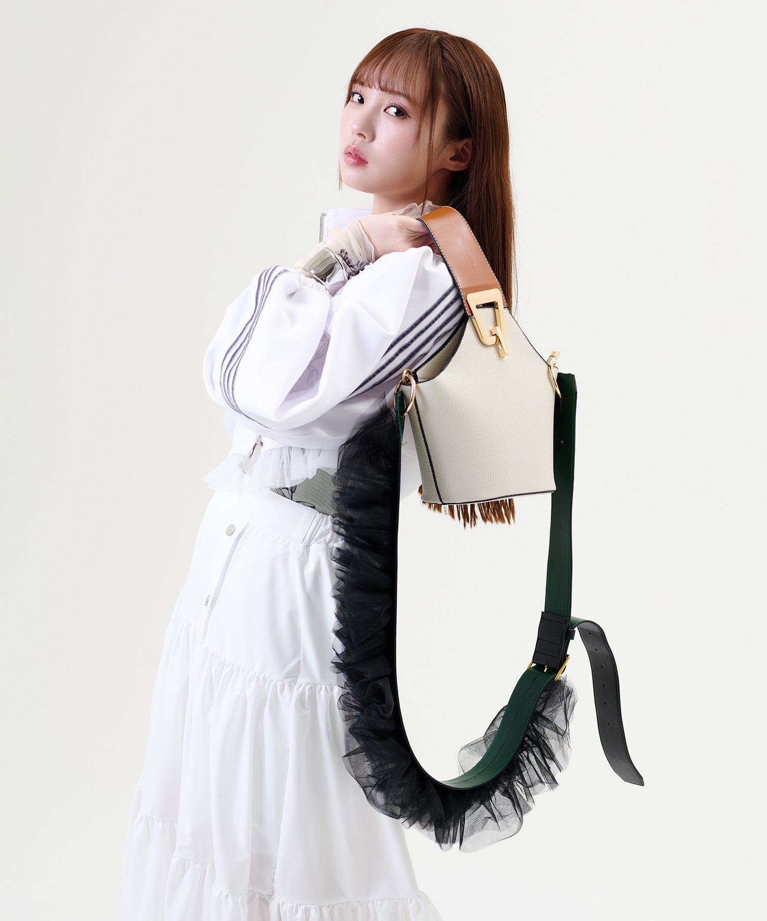 MINA Frill Strap & Mini Bag Set / MINAフリルストラップ&ミニバッグセット
