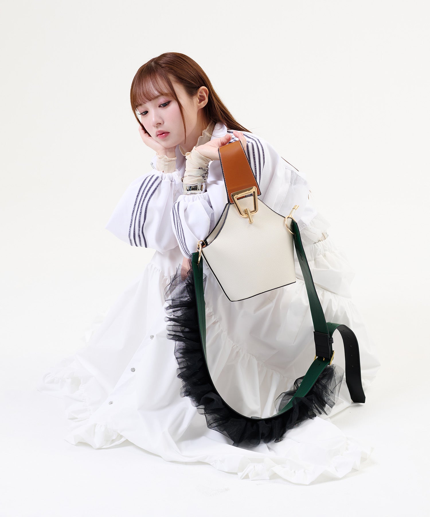 MINA Frill Strap & Mini Bag Set / MINAフリルストラップ&ミニバッグセット