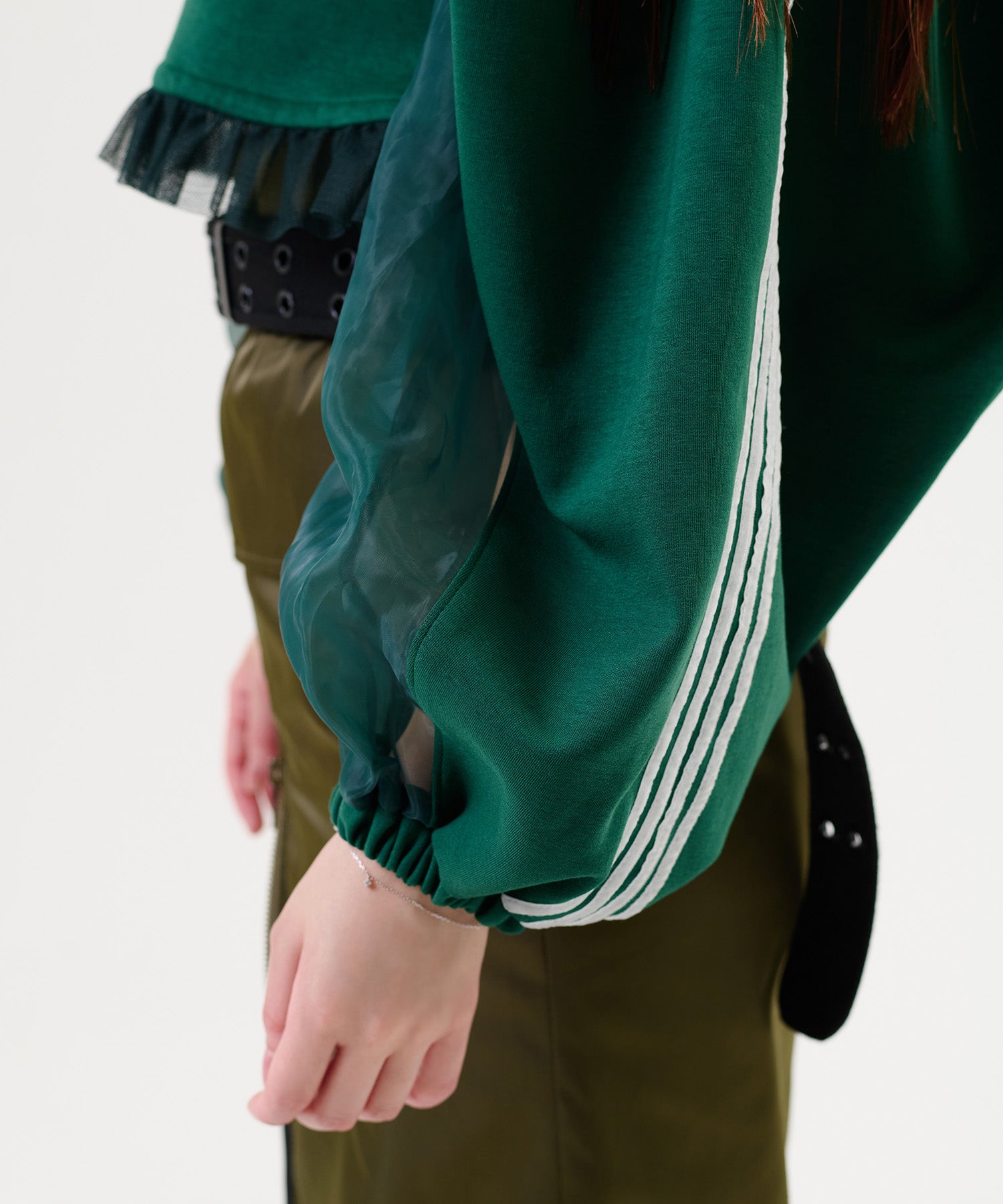 Side Line Sheer Cropped Blouson/サイドラインシアークロップド ブルゾン
