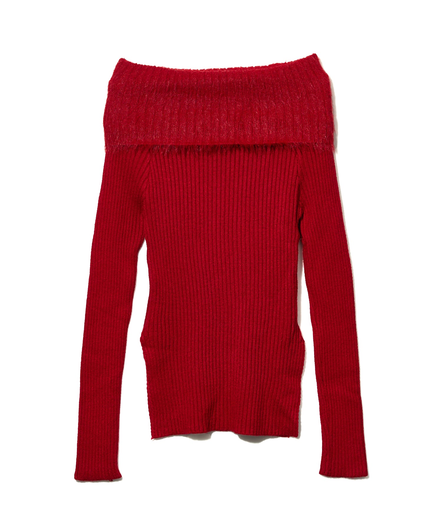 ワイドファーオフショルダートップス / Wide Fur Off-Shoulder Tops