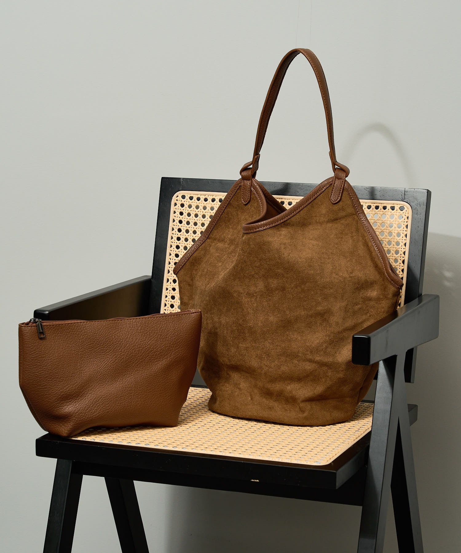 スウェードトートバッグ(インナーバッグ付)