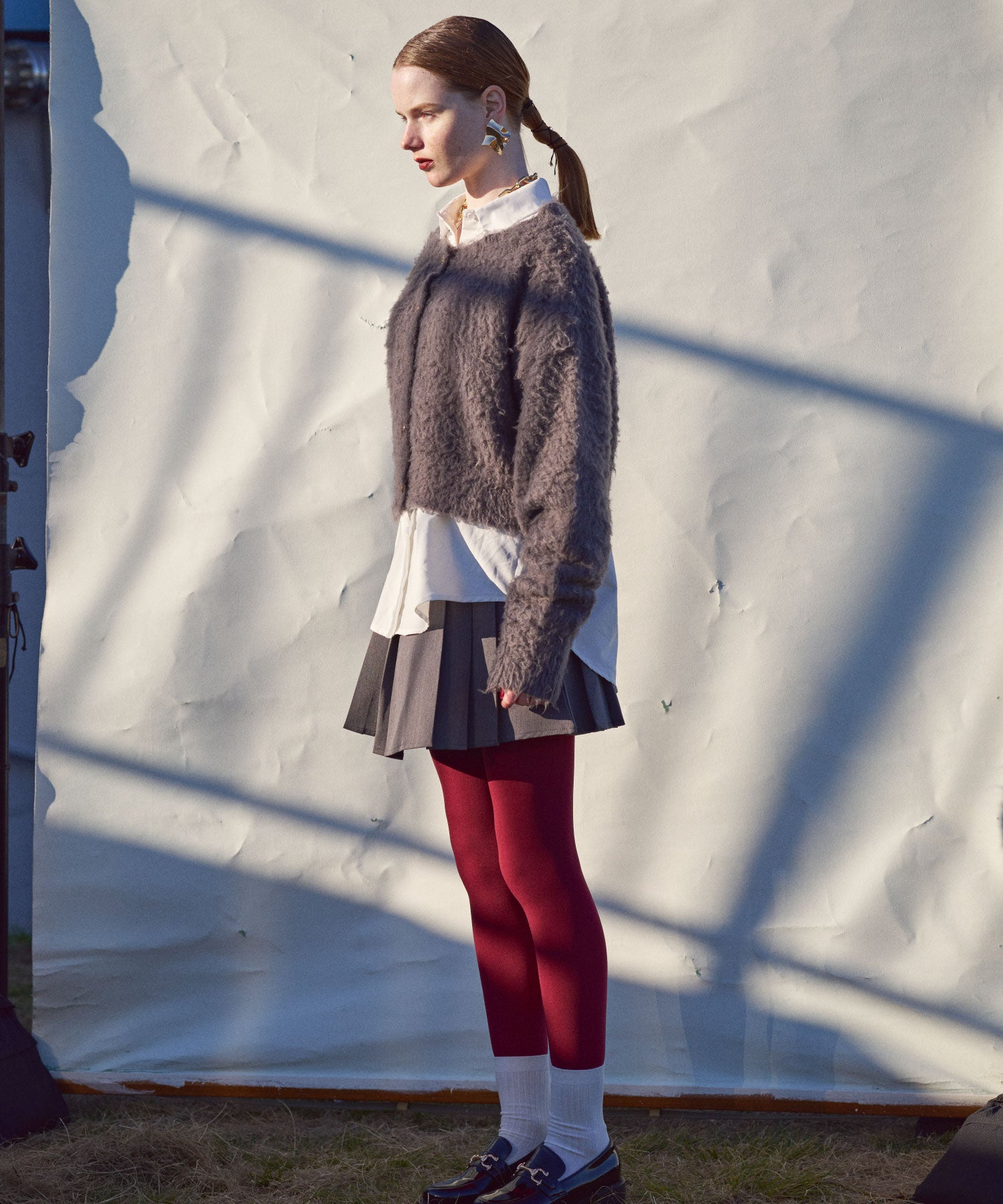 ランダムボタンショートカーディガン