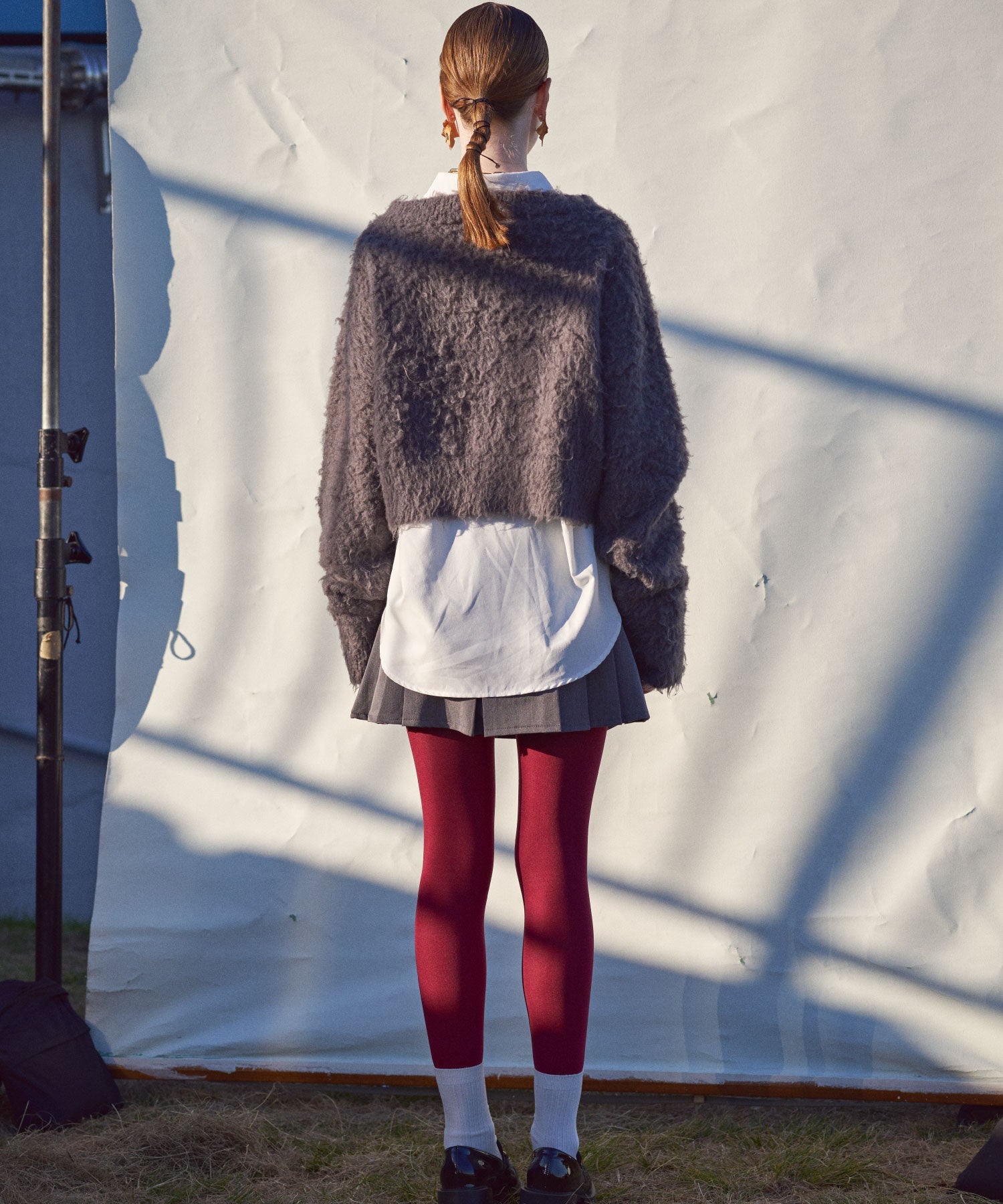 ランダムボタンショートカーディガン