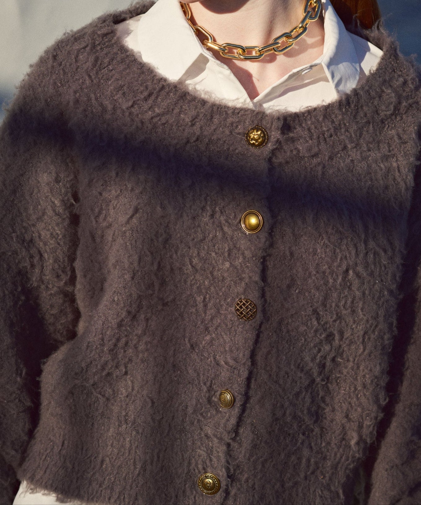 ランダムボタンショートカーディガン