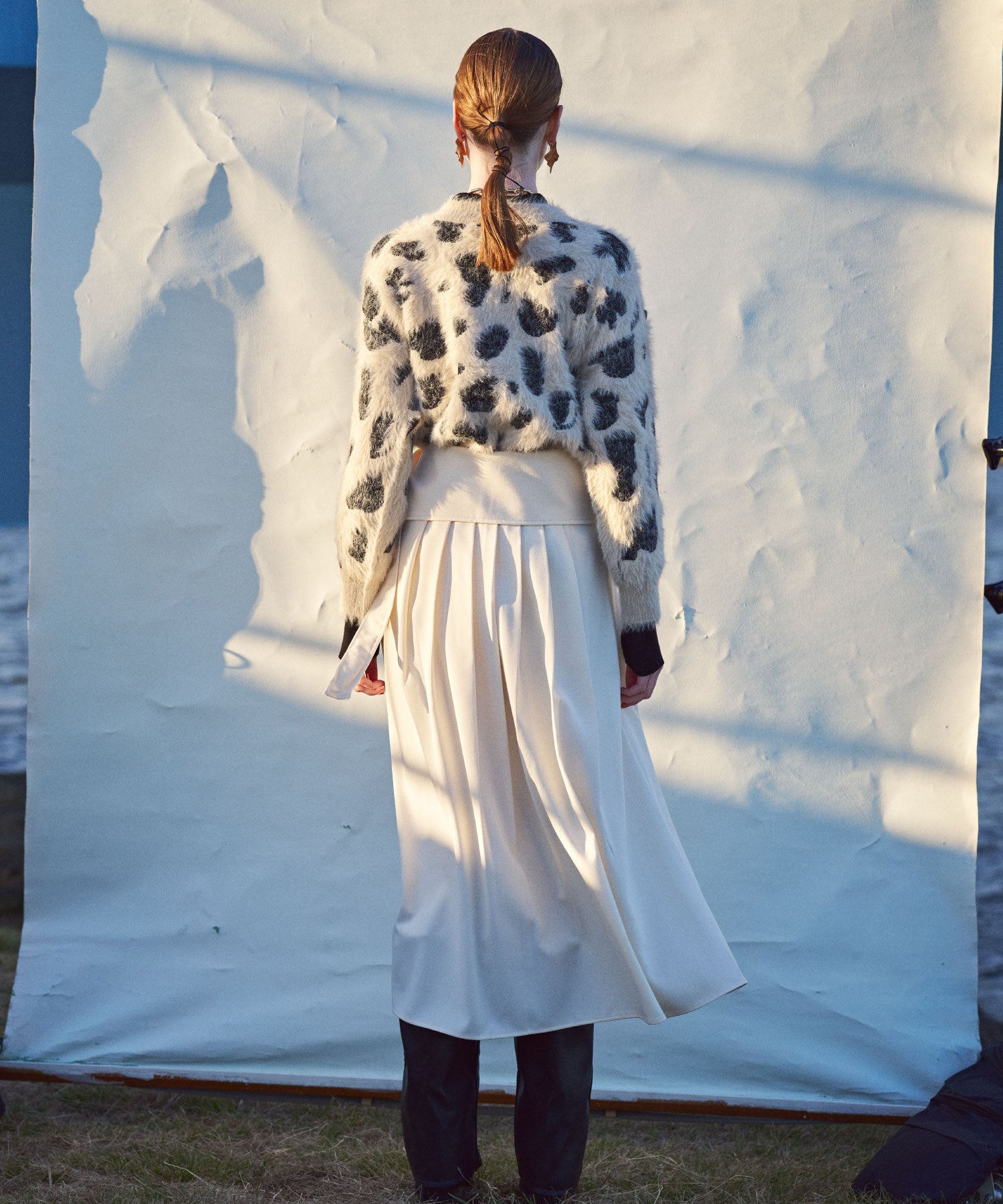 レオパード ニットプルオーバー