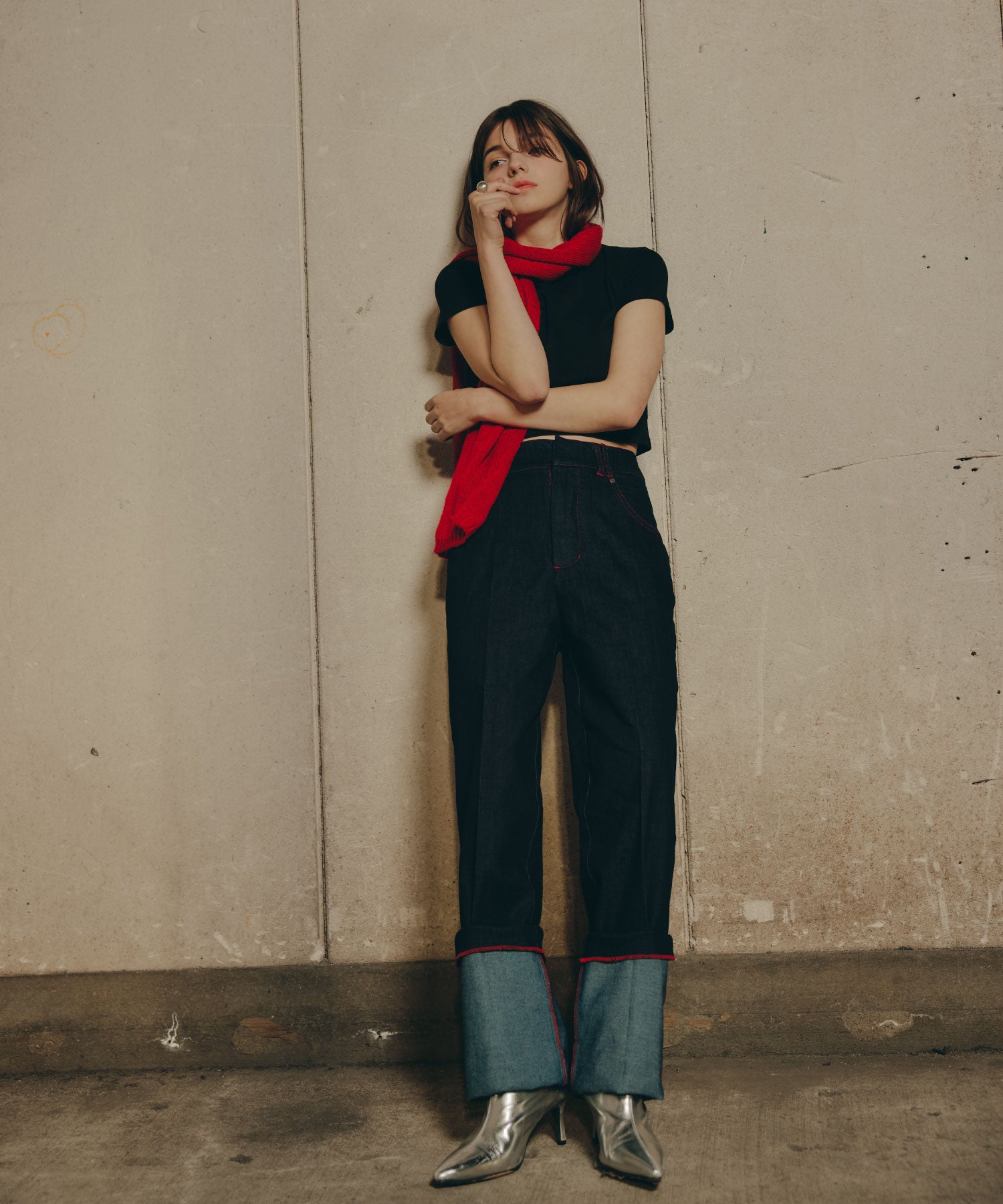 Cuffed Edge Denim/カフド エッジ デニム