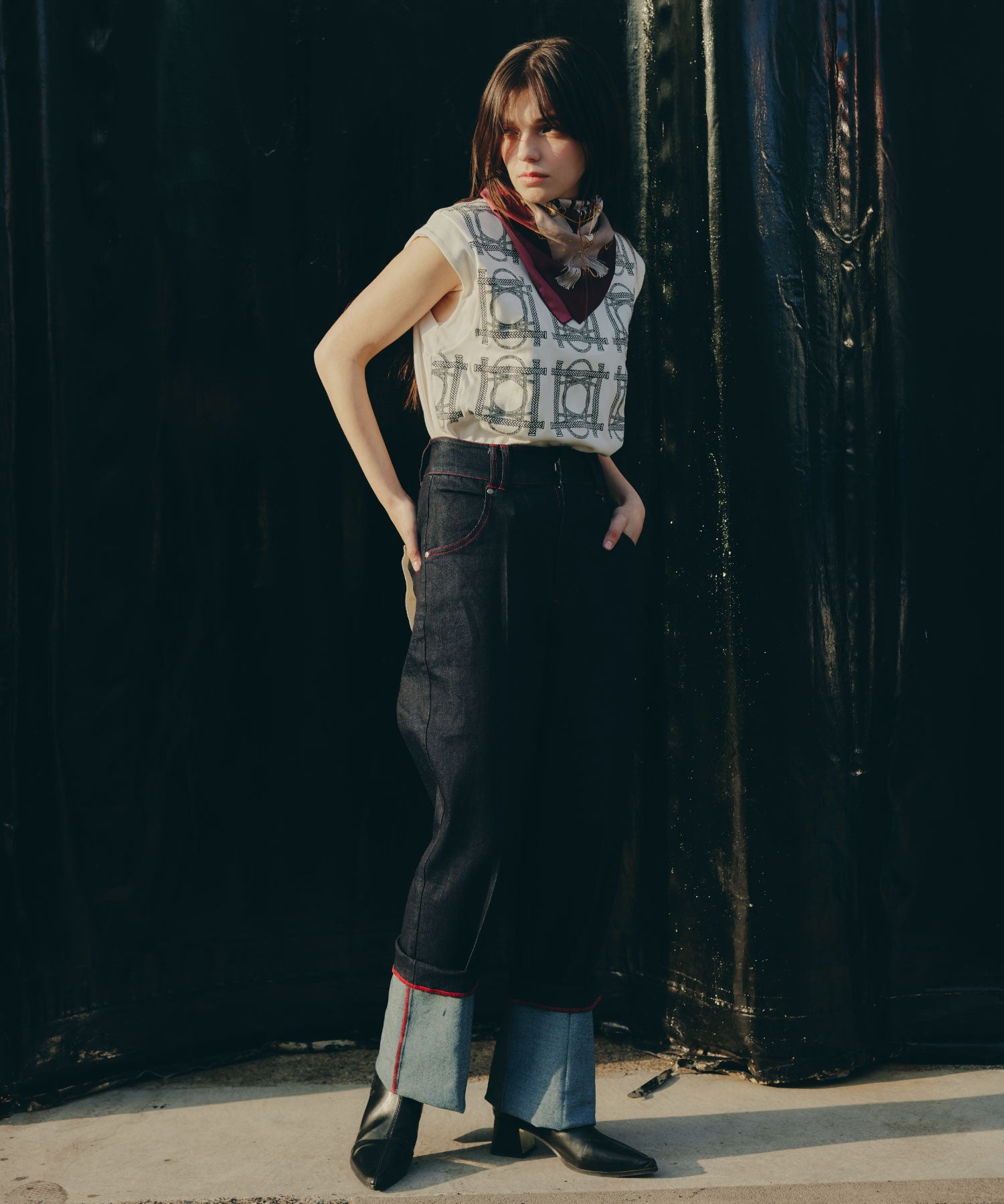 Cuffed Edge Denim/カフド エッジ デニム