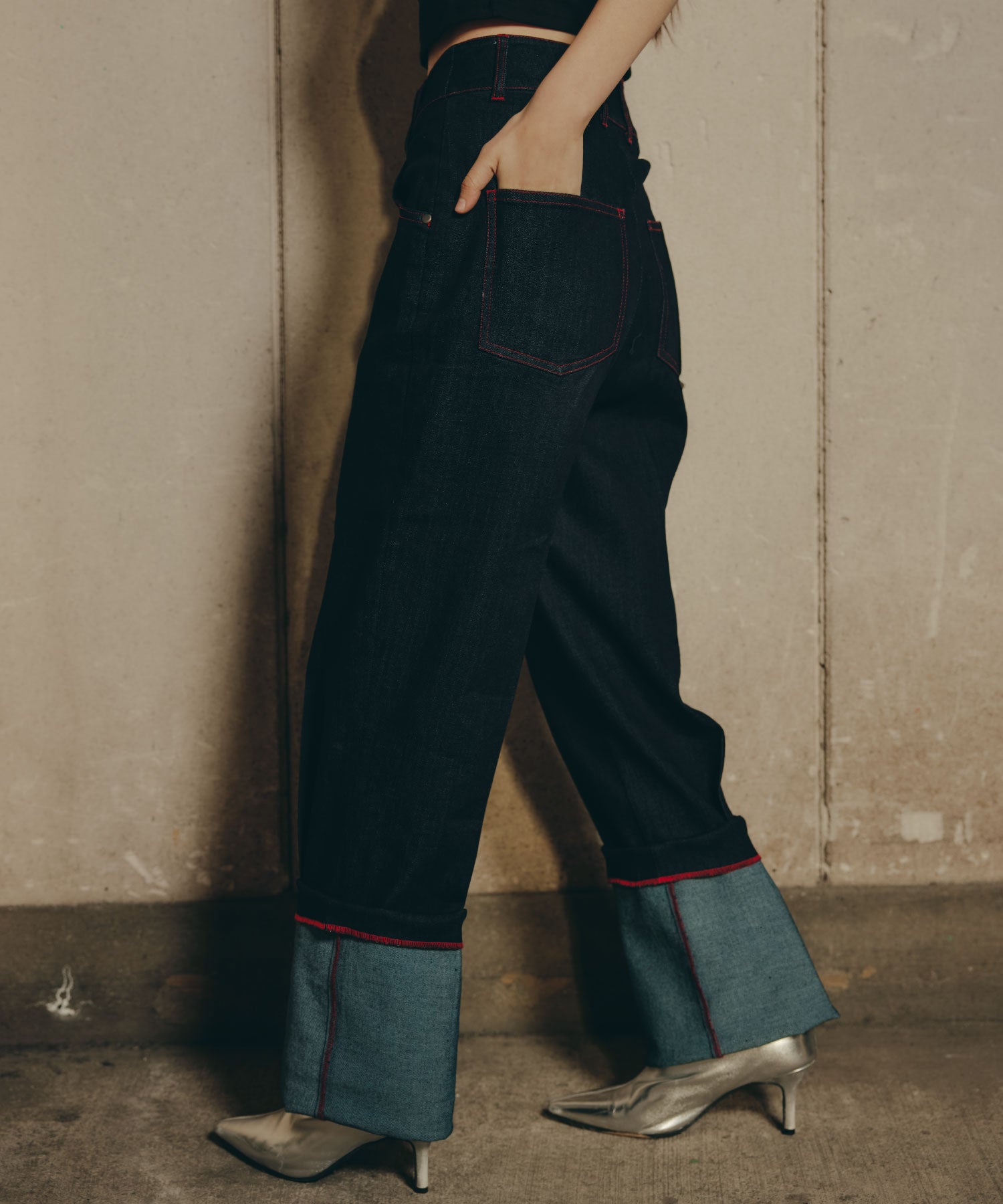 Cuffed Edge Denim/カフド エッジ デニム