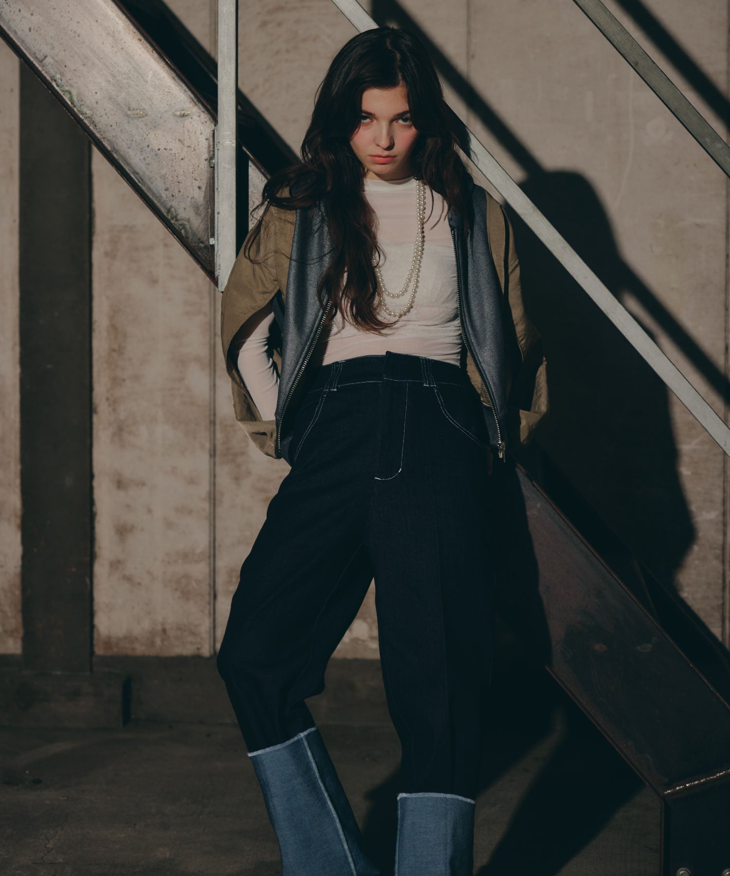 Cuffed Edge Denim/カフド エッジ デニム
