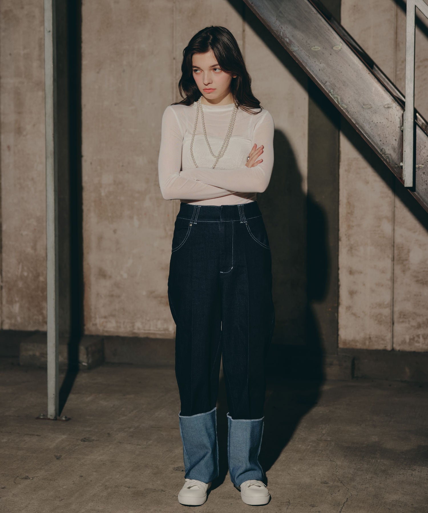 Cuffed Edge Denim/カフド エッジ デニム