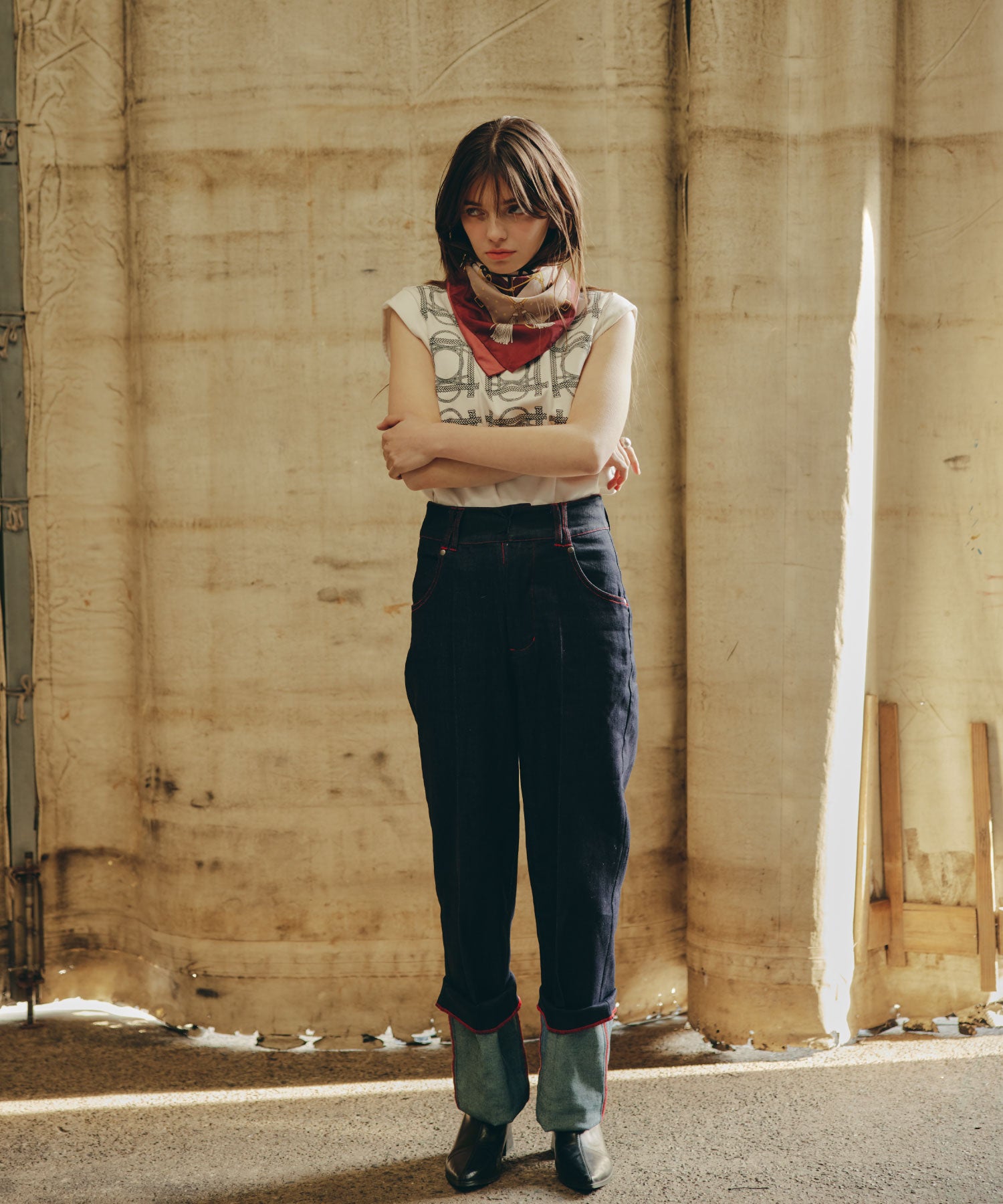 Cuffed Edge Denim/カフド エッジ デニム