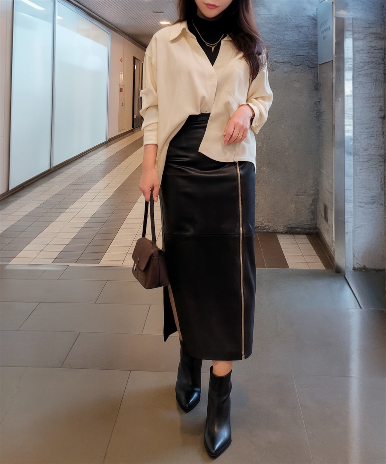 フェイクスエードオーバーシャツ