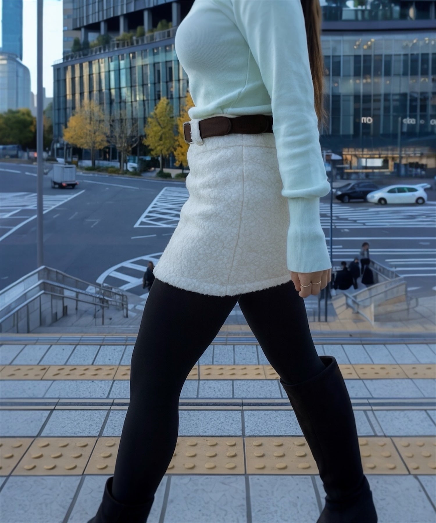 ボアタッチ ベルトフレアスカート