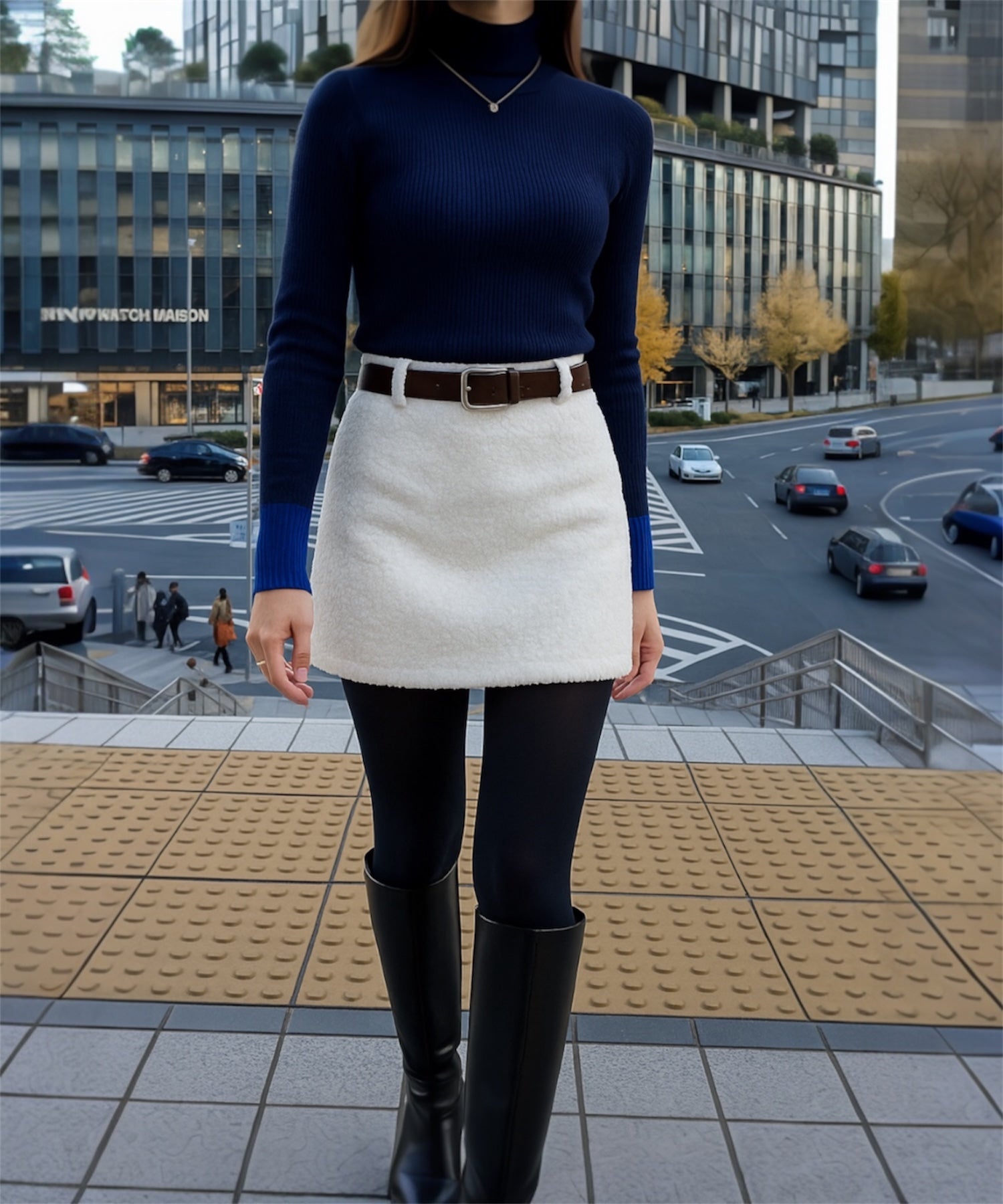 ボアタッチ ベルトフレアスカート