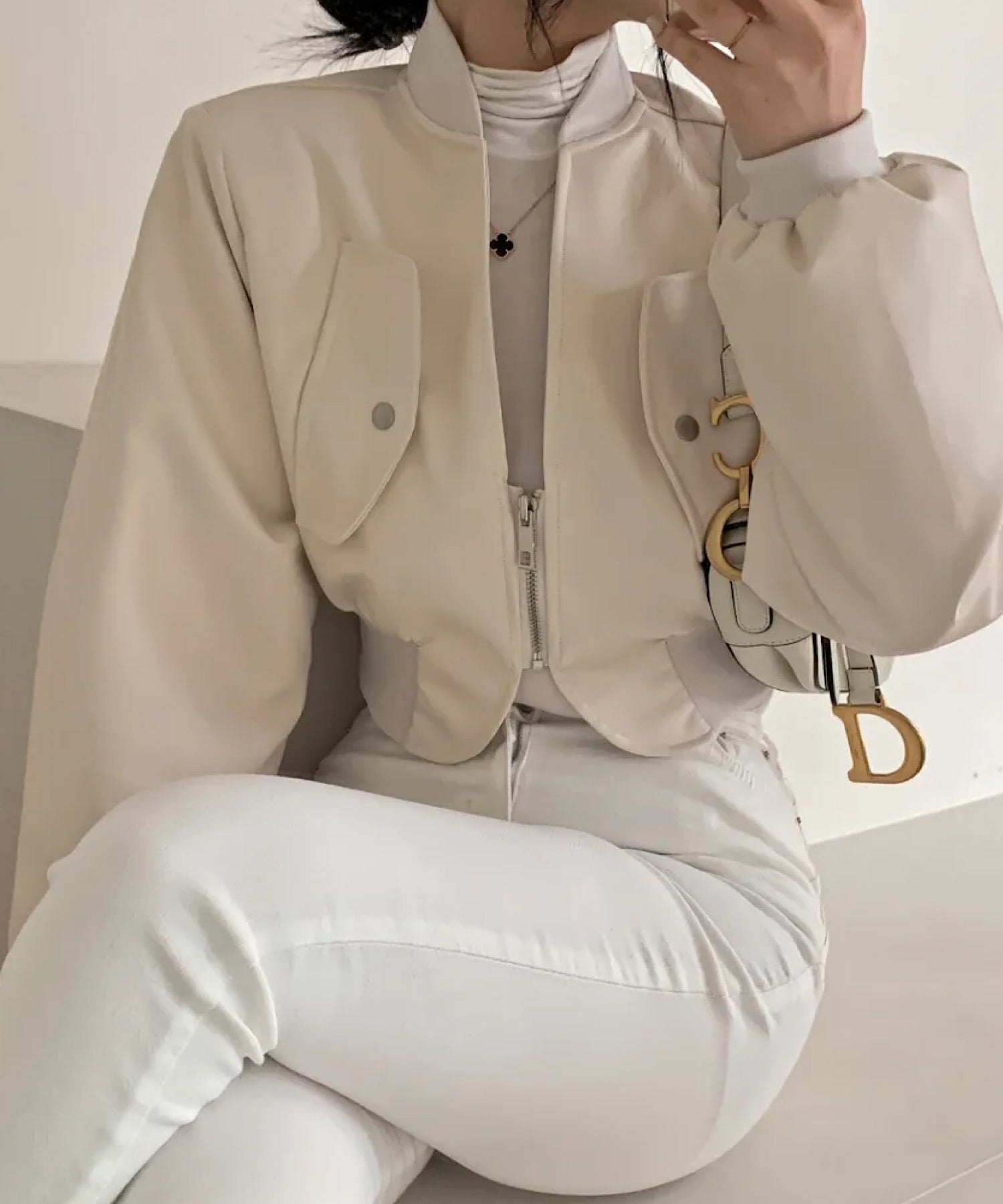 【通常販売開始】エコレザーショートフライトブルゾン/*公式限定