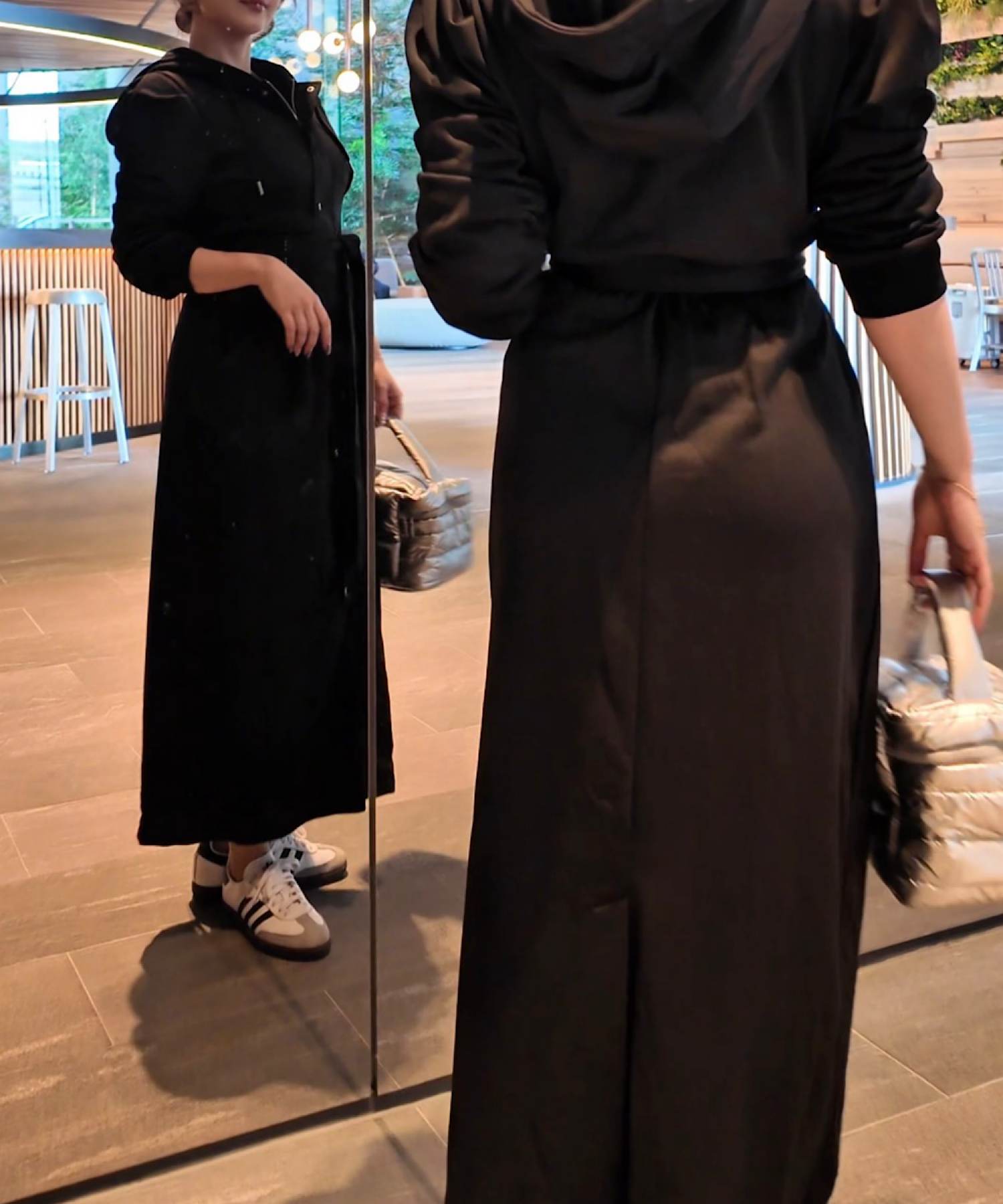 【一部ご予約商品】ピンタック・フーディワンピース