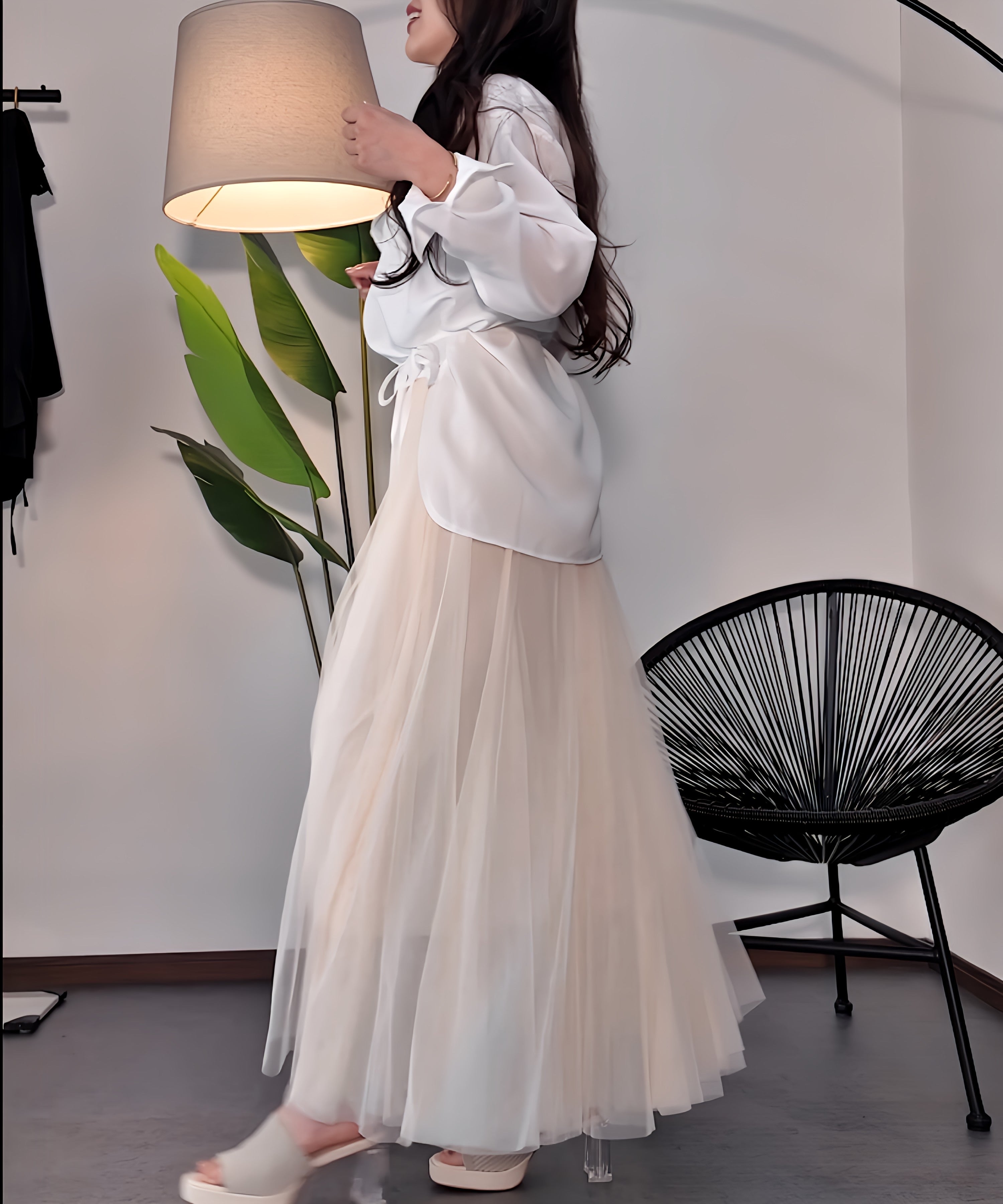 アシンメトリレイヤーシャツ