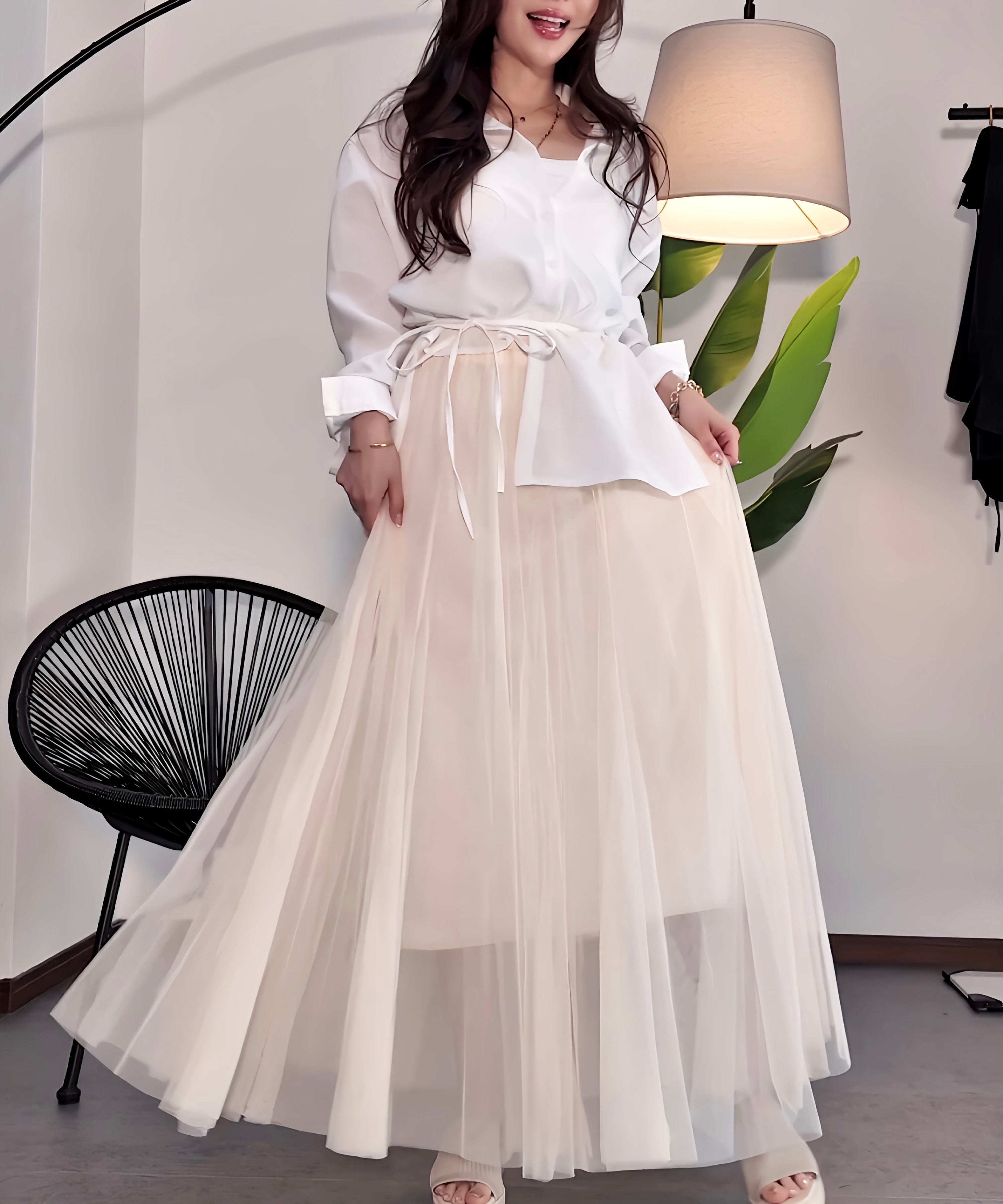 アシンメトリレイヤーシャツ