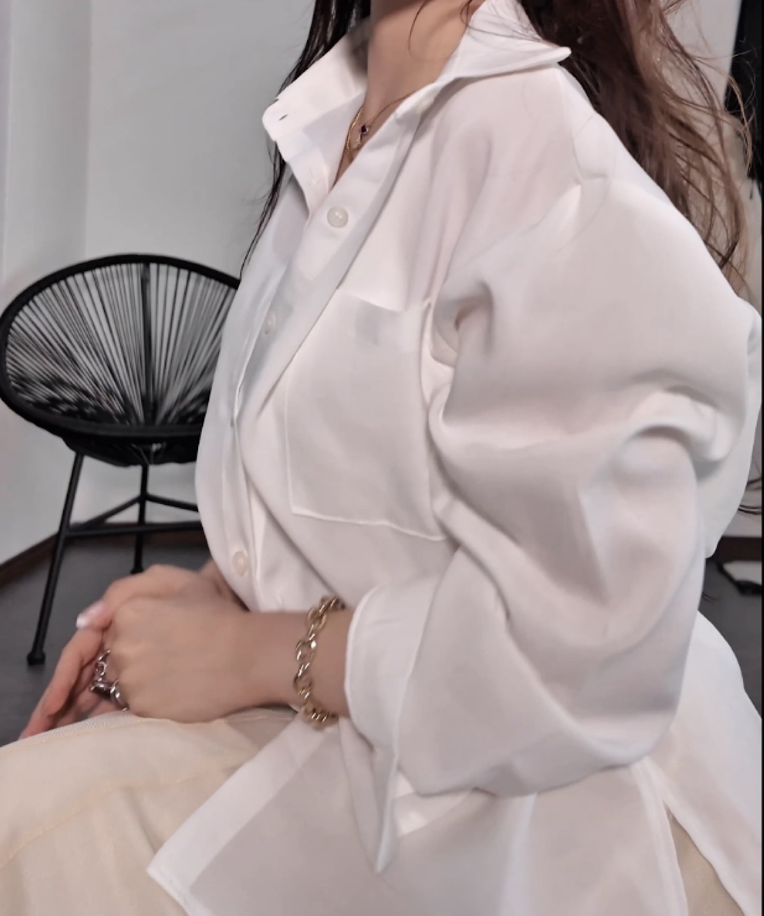 アシンメトリレイヤーシャツ