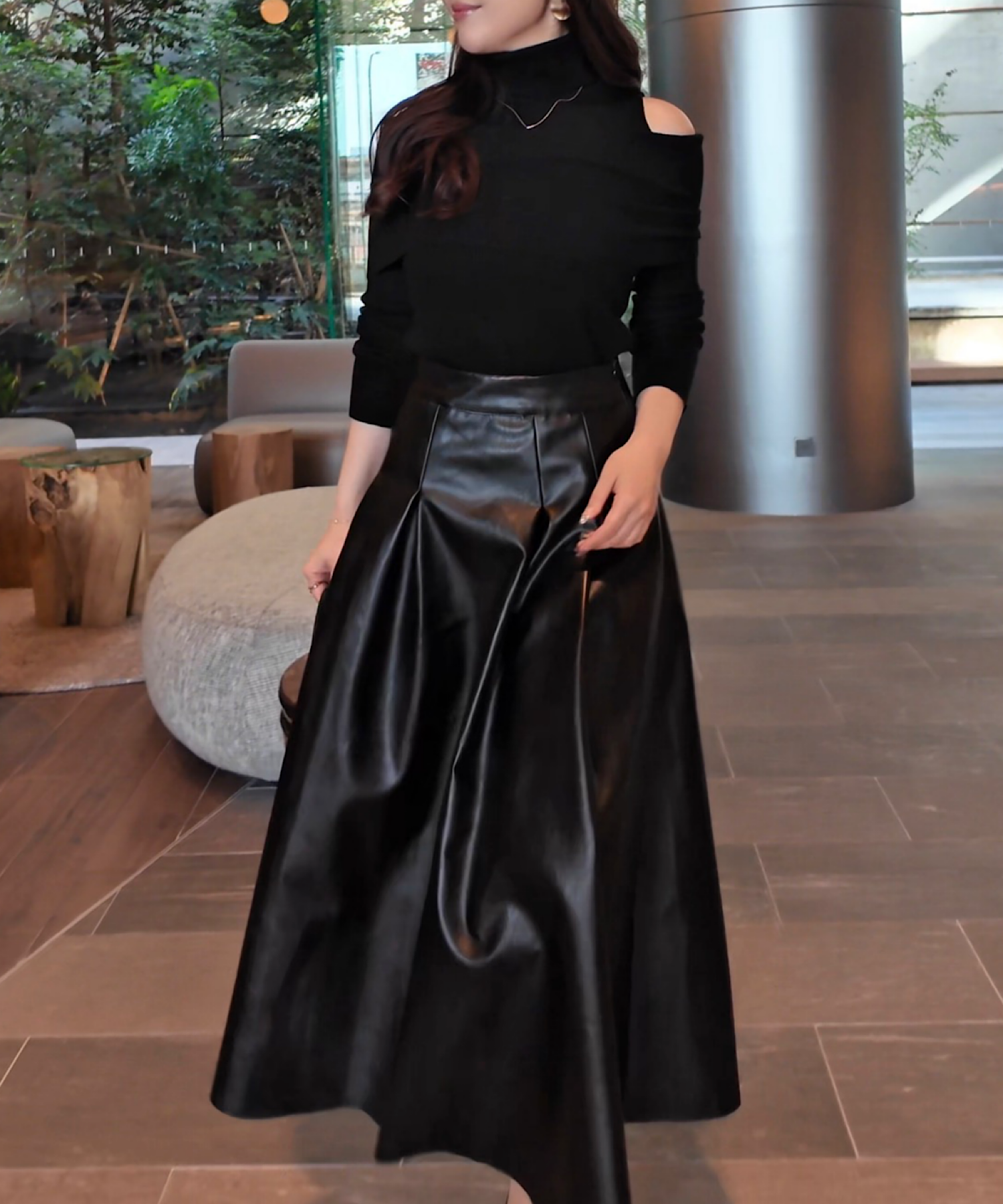 2wayスリムリブトップス