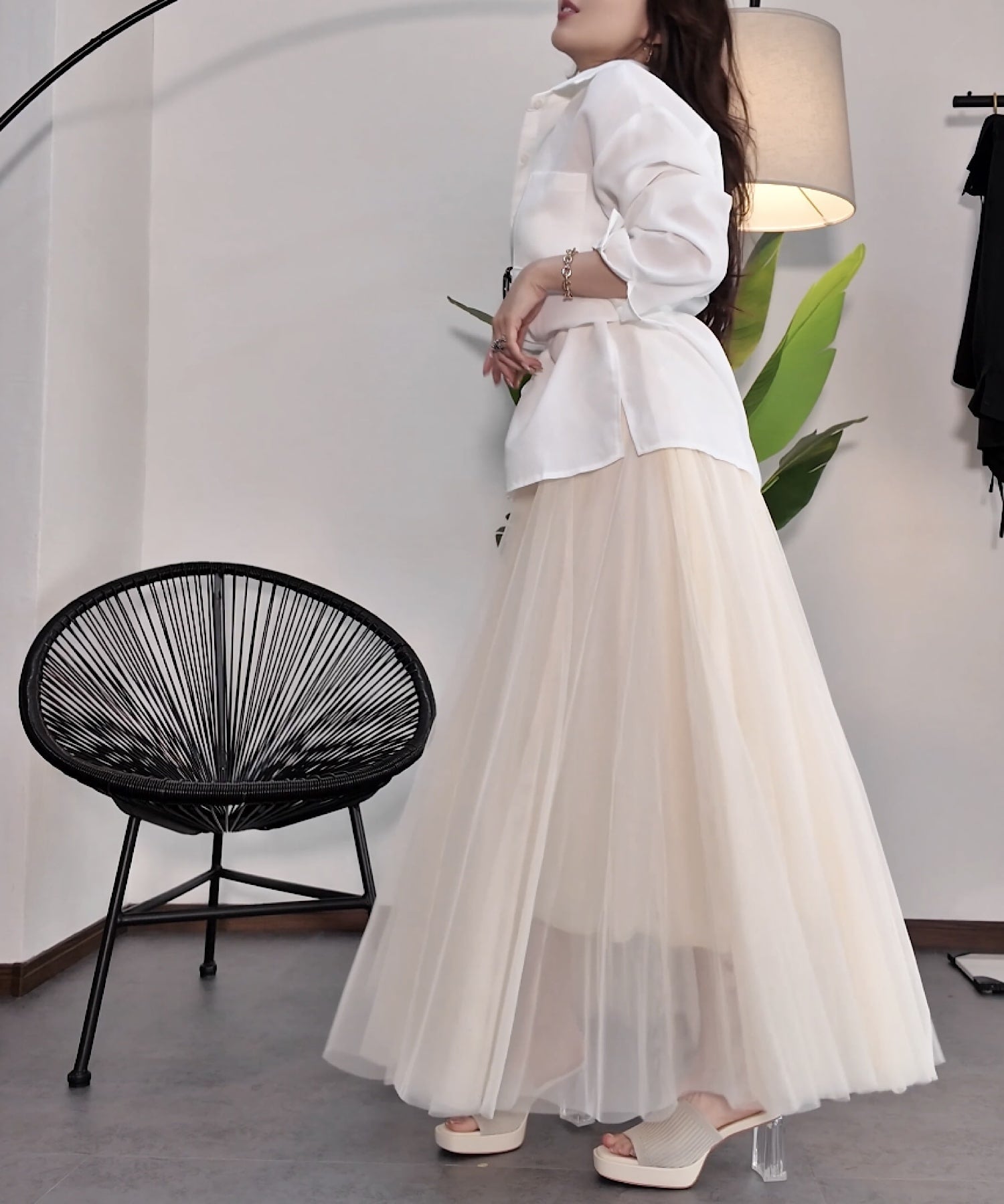 アシンメトリレイヤーシャツ