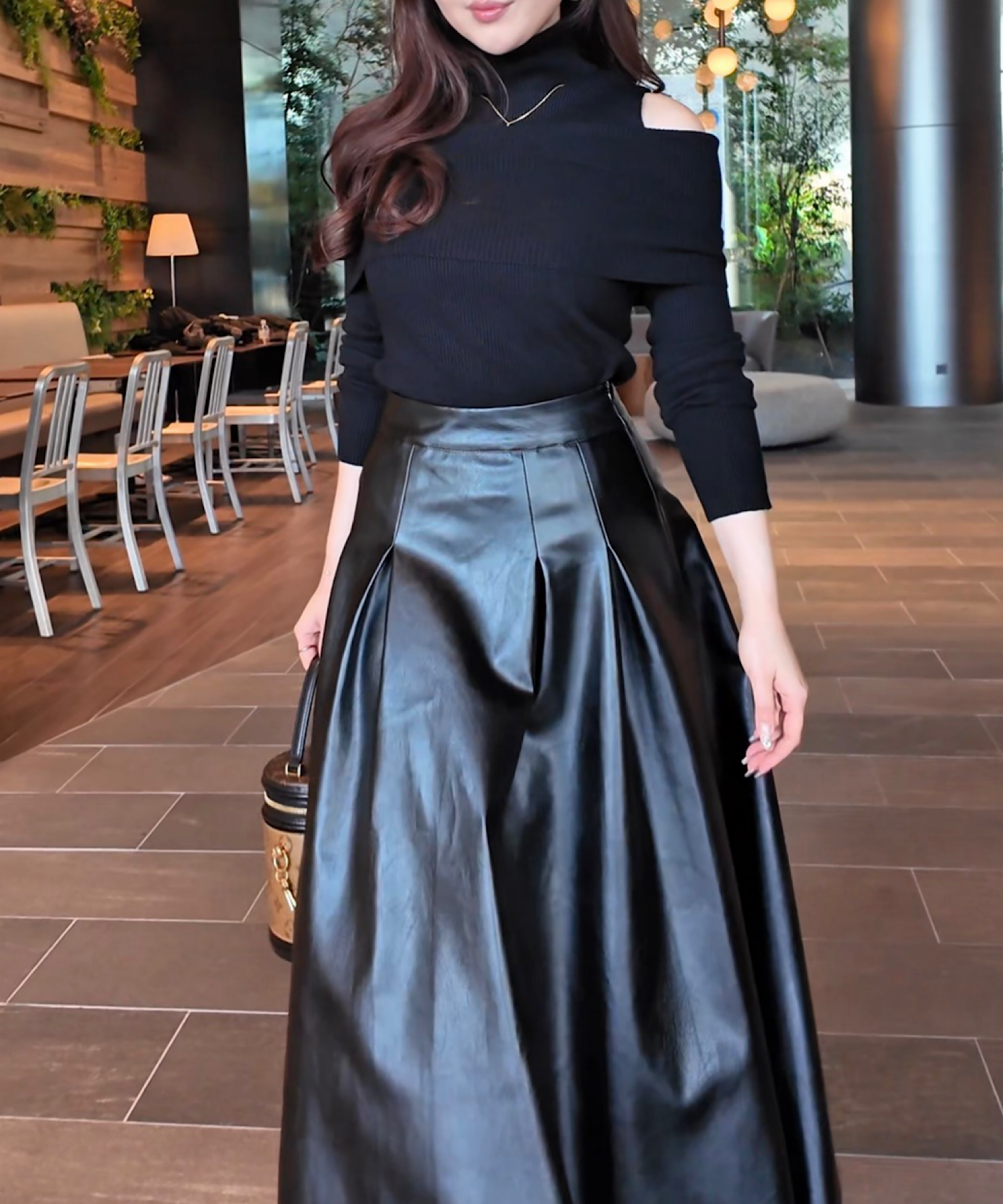 2wayスリムリブトップス