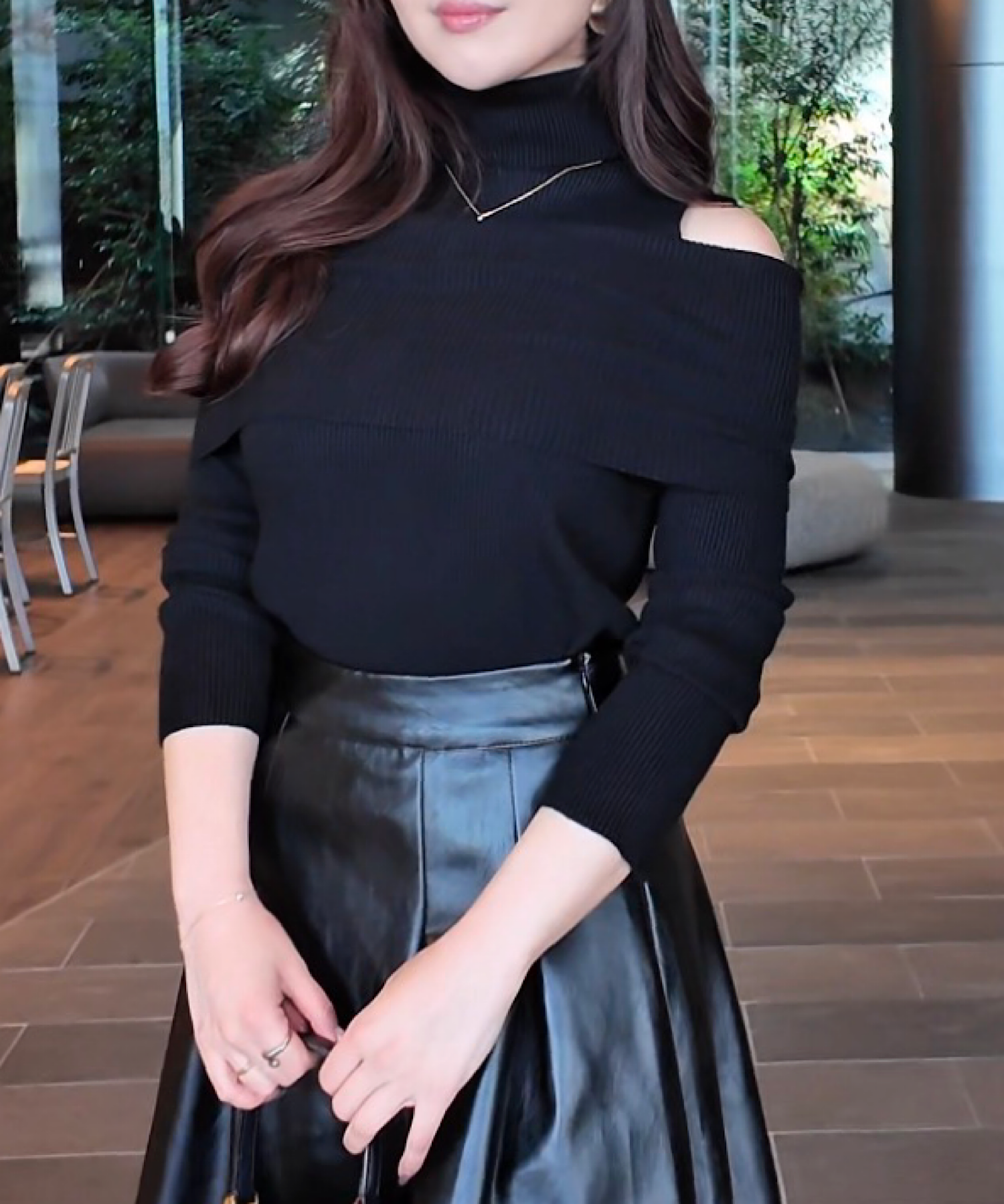 2wayスリムリブトップス