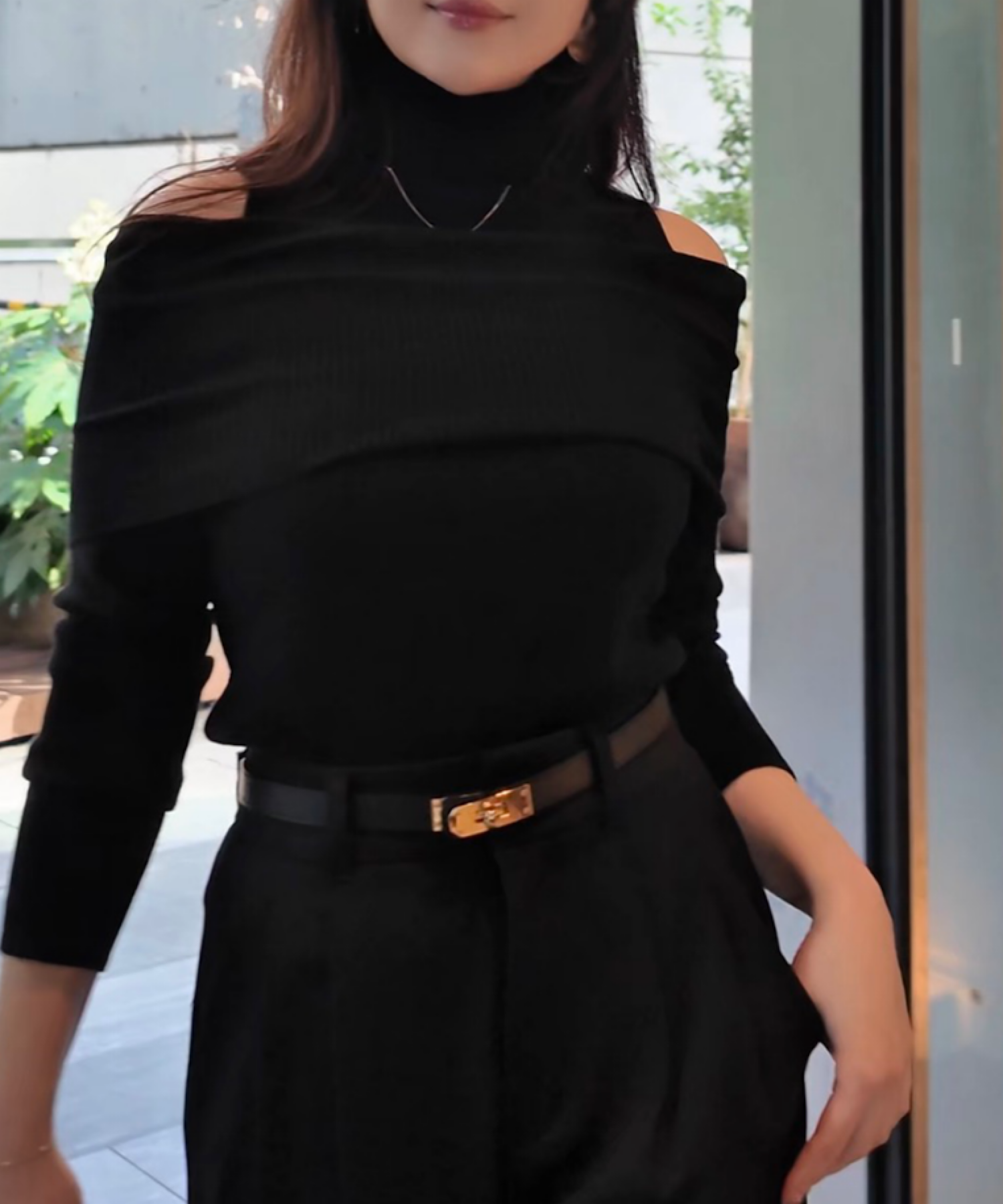 2wayスリムリブトップス