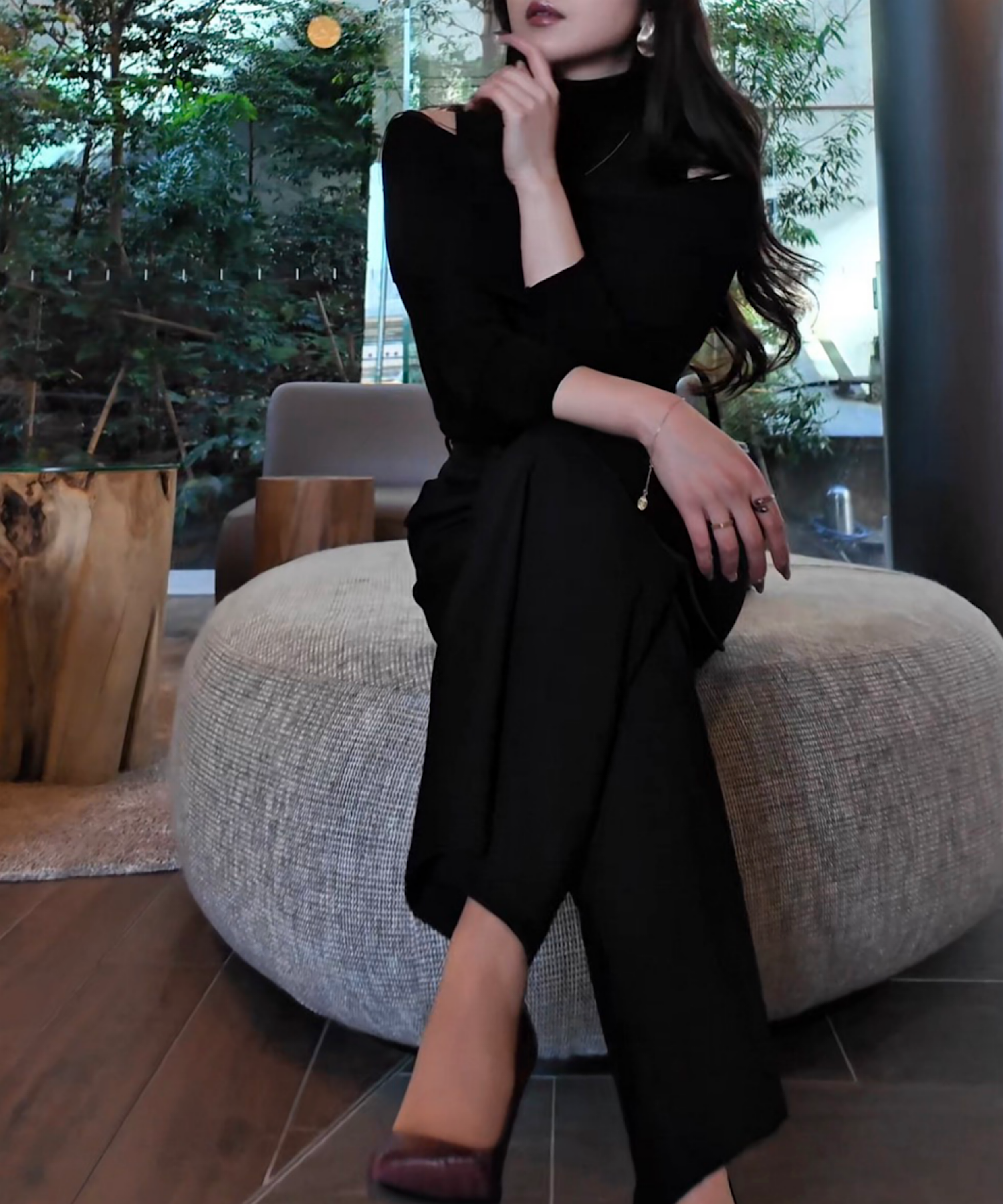 2wayスリムリブトップス