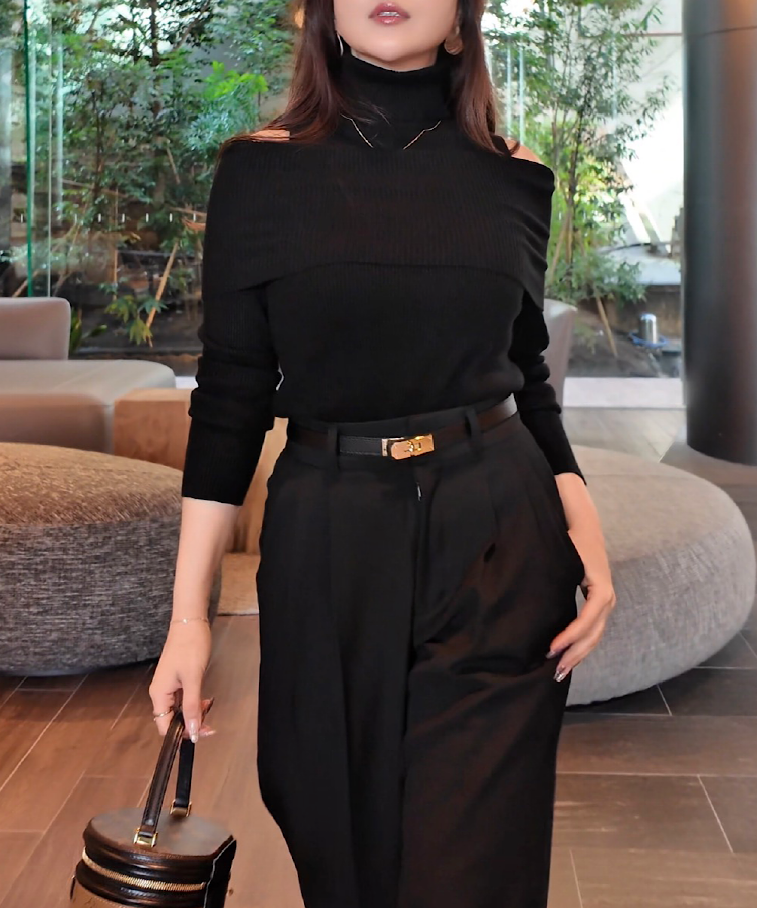 2wayスリムリブトップス