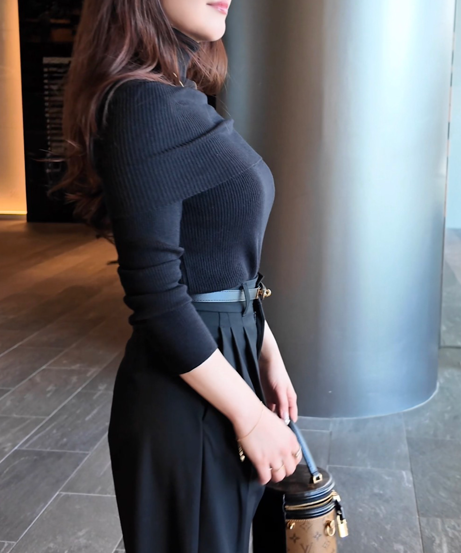 2wayスリムリブトップス