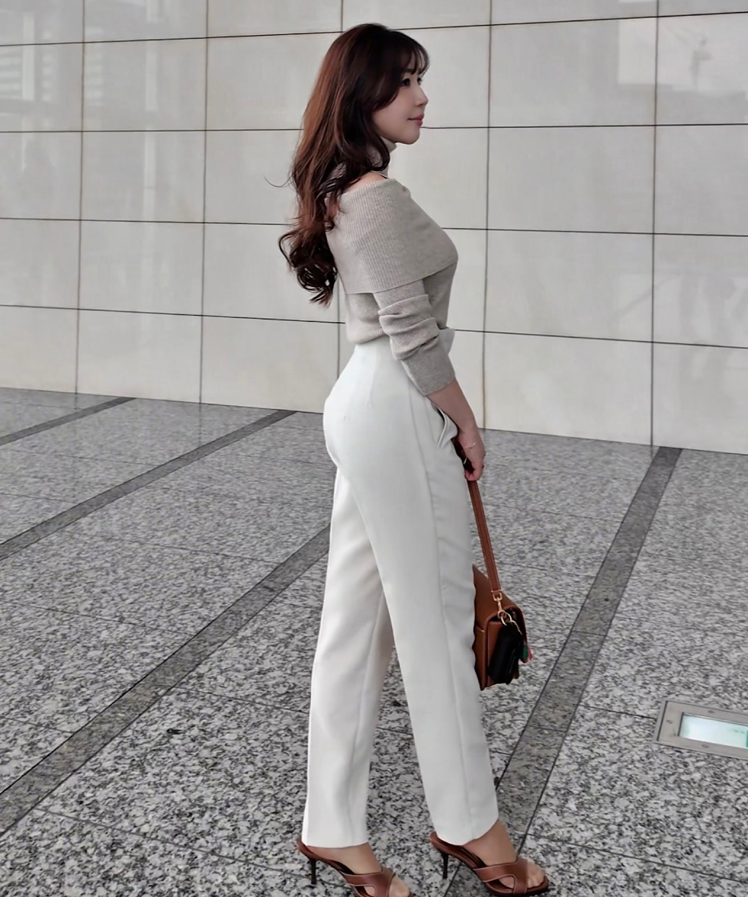 2wayスリムリブトップス