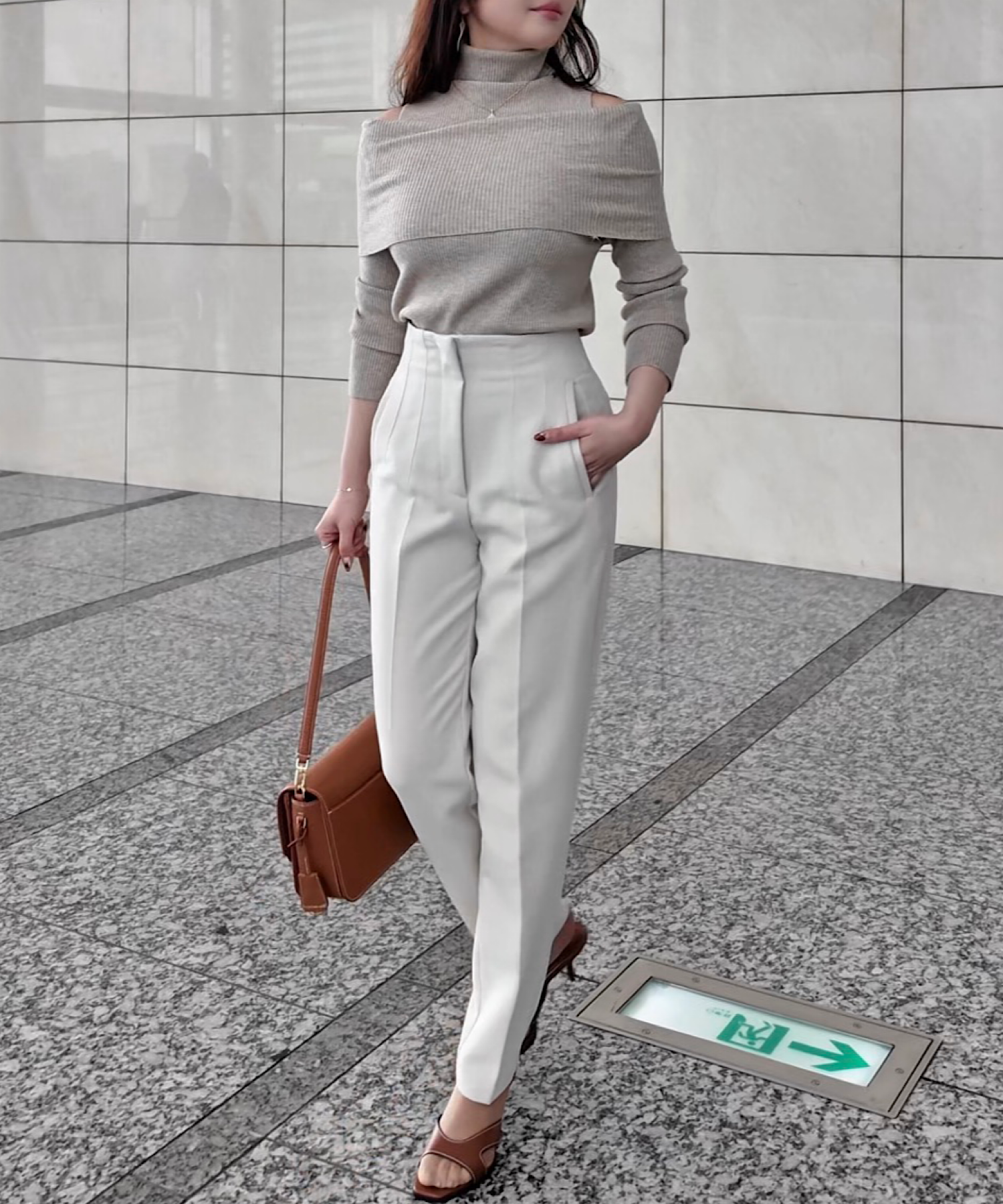 2wayスリムリブトップス