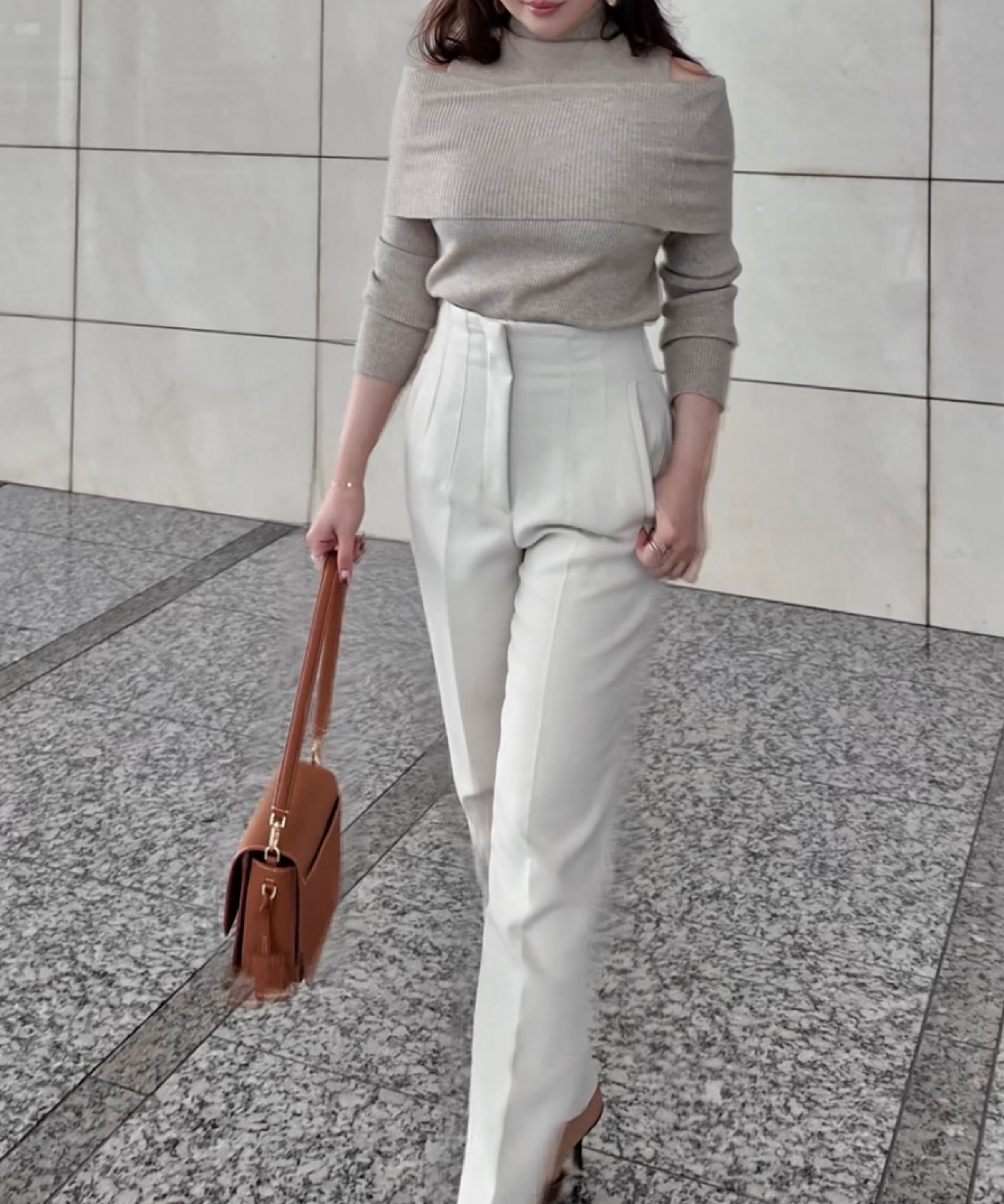 2wayスリムリブトップス