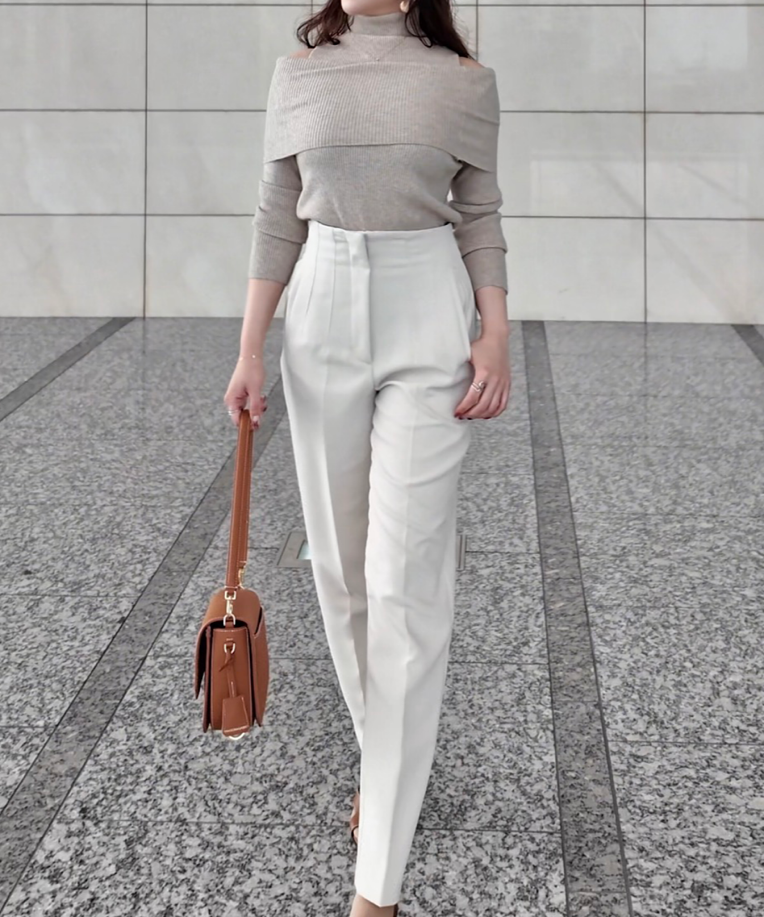 2wayスリムリブトップス