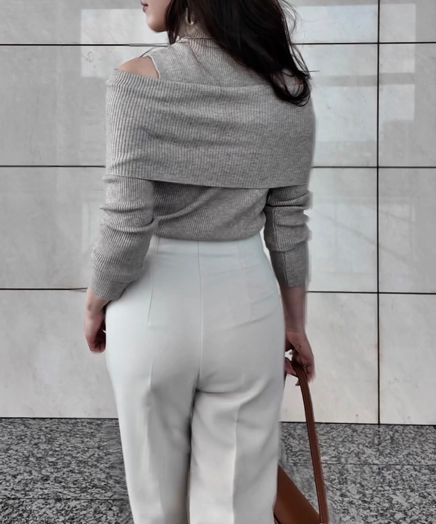 2wayスリムリブトップス