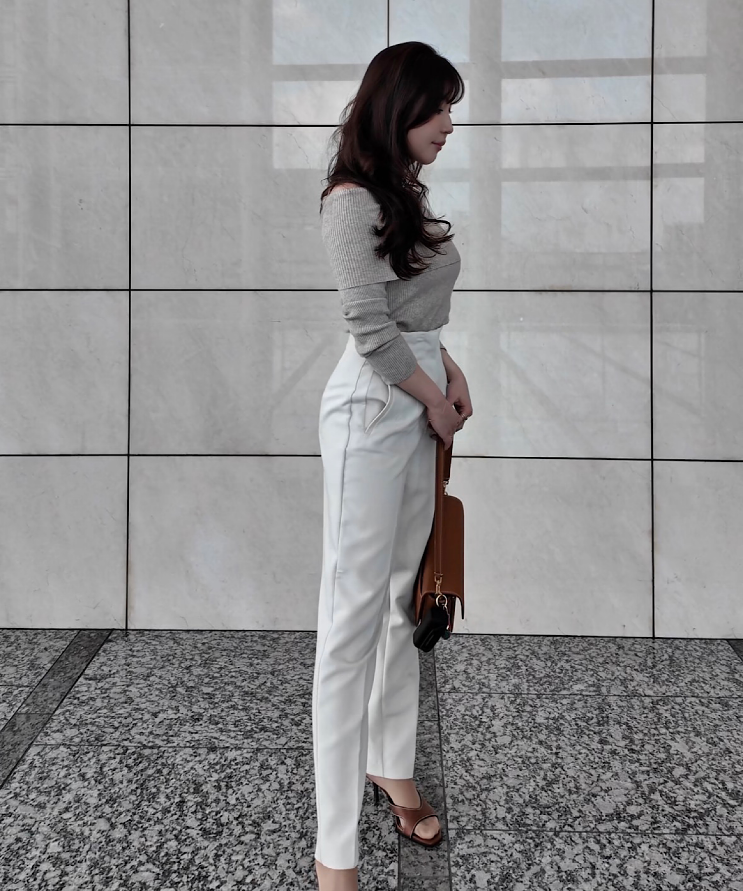 2wayスリムリブトップス